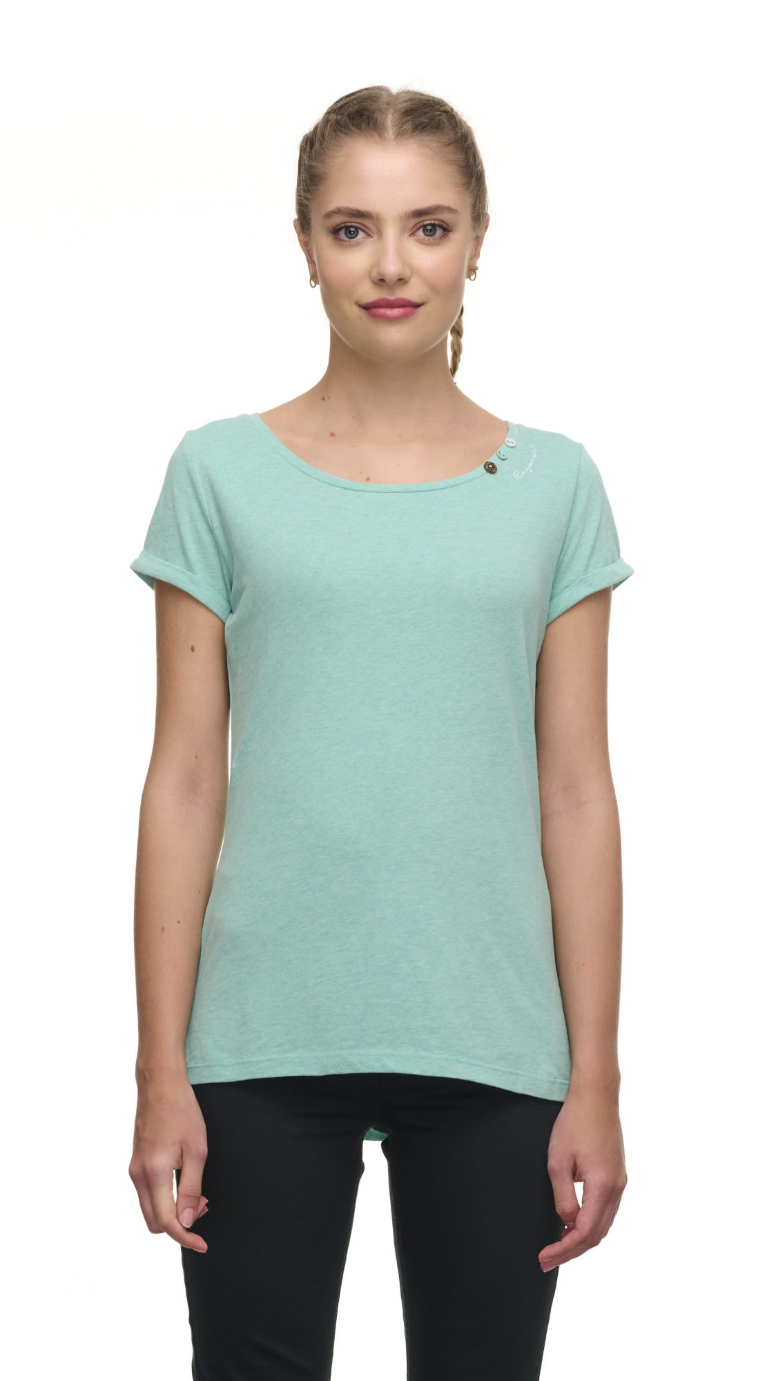 Ragwear Florah A Organic Grn- Female Kurzarm-Shirts- Grsse XS - Farbe Aqua