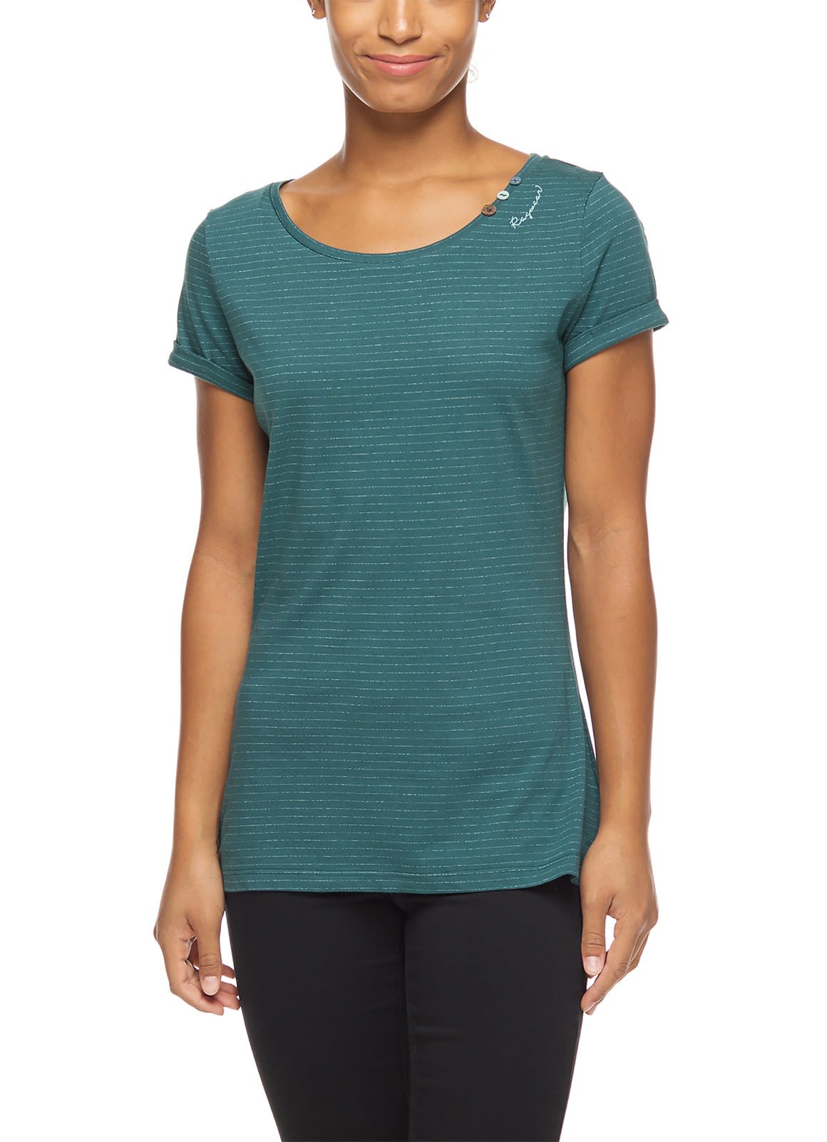 Ragwear Florah C Organic Grn- Female Kurzarm-Shirts- Grsse XXL - Farbe Deep Ocean