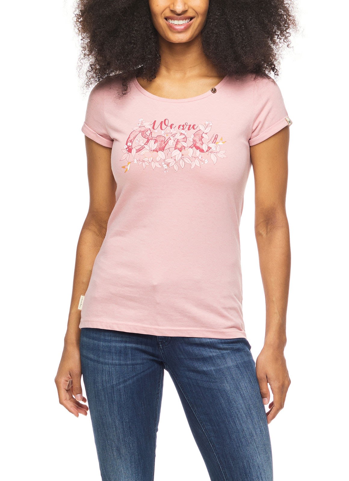 Ragwear Florah ONE Organic Pink- Female Kurzarm-Shirts- Grsse M - Farbe Dusty Pink