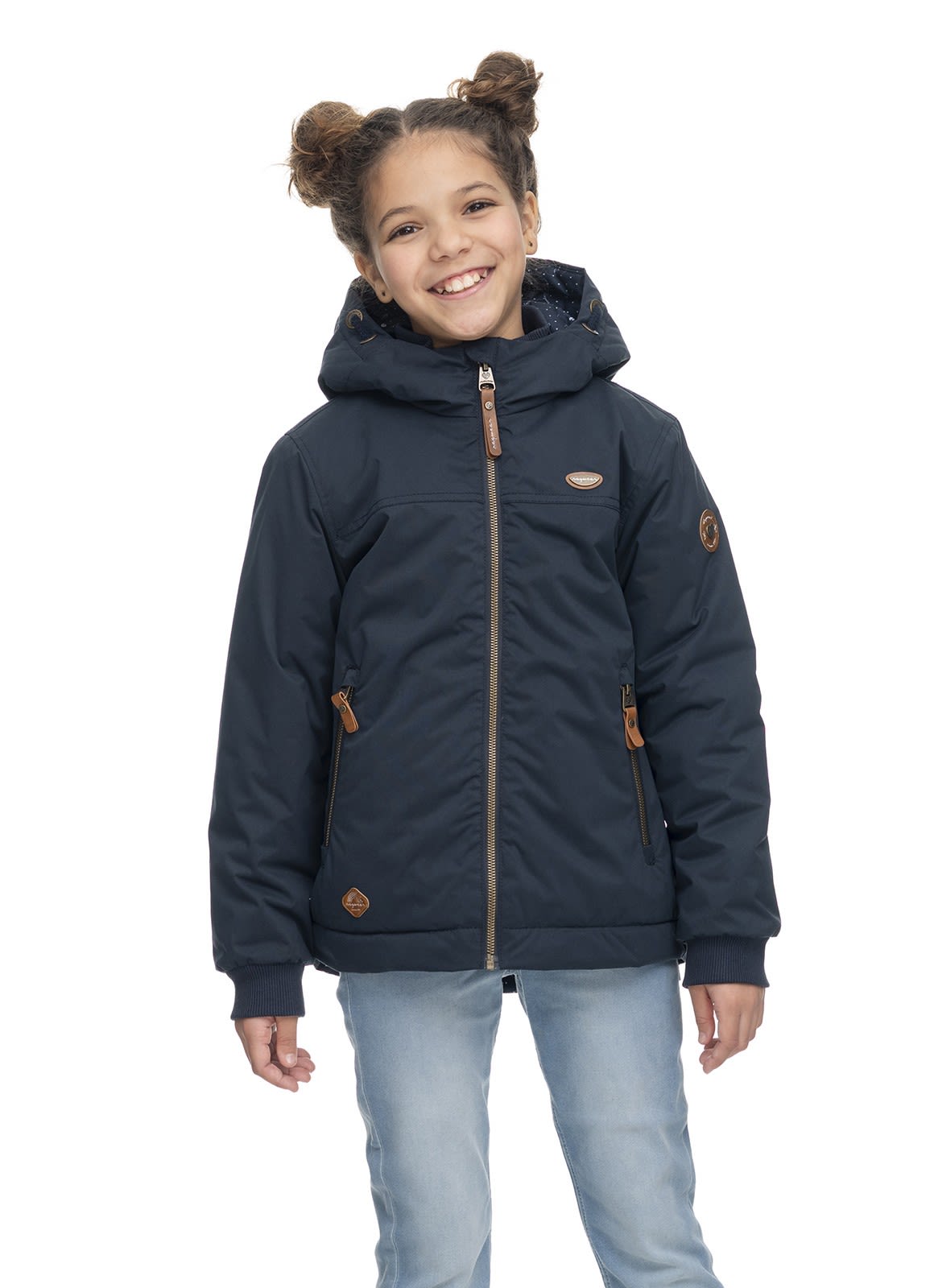 Ragwear Girls Kristla Blau- Female Ponchos und Capes- Grsse 122 - 128 - Farbe Navy