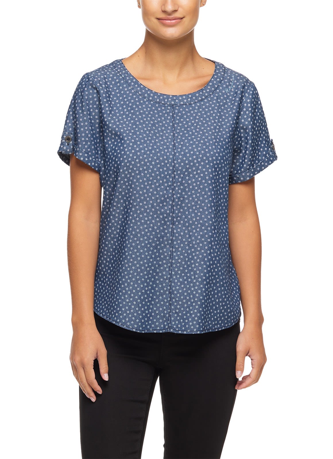 Ragwear Lilymae Blau- Female Kurzarm-Shirts- Grsse XXL - Farbe Blue