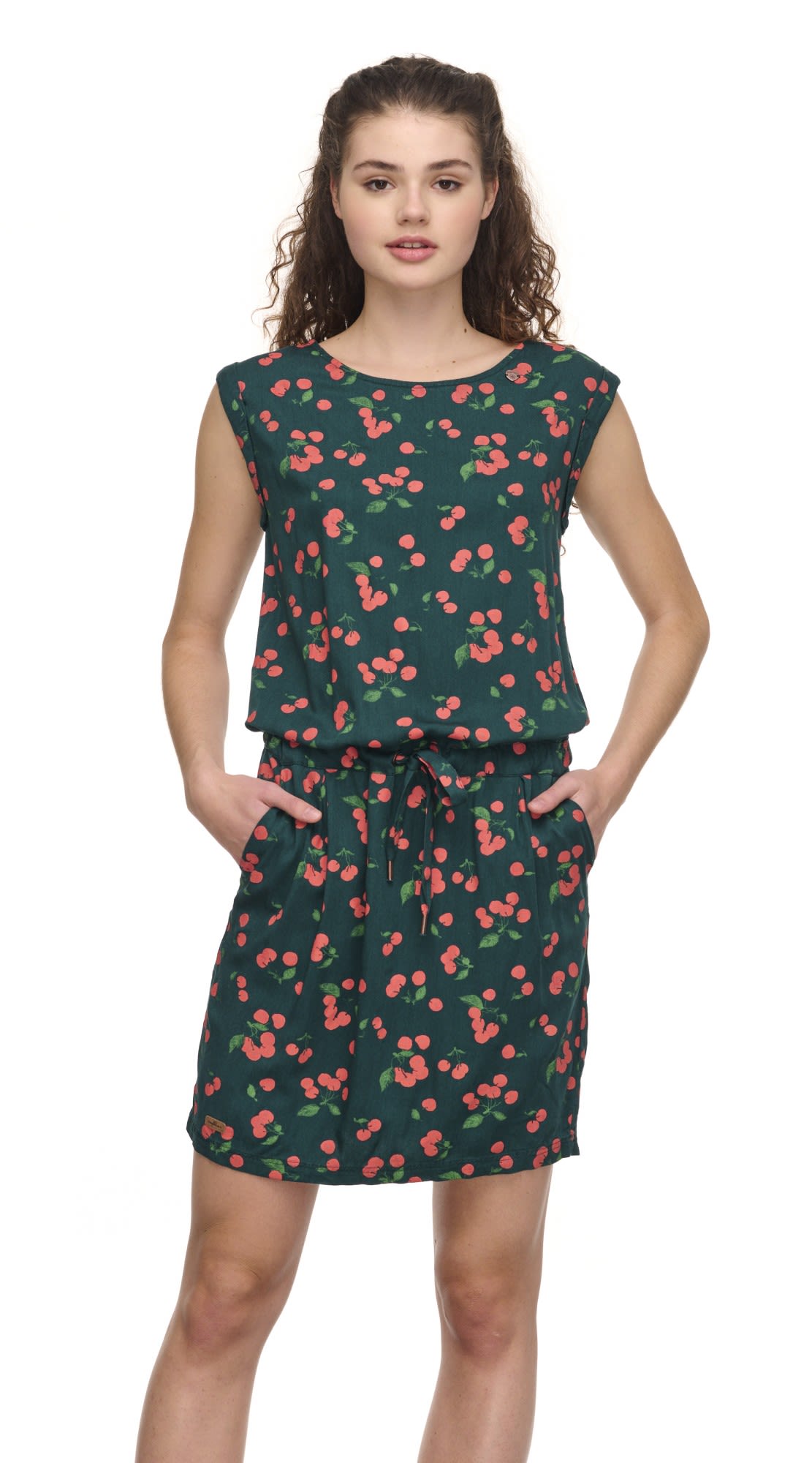 Ragwear Mascarpone Print Grn- Female Kleider- Grsse XS - Farbe Dark Green
