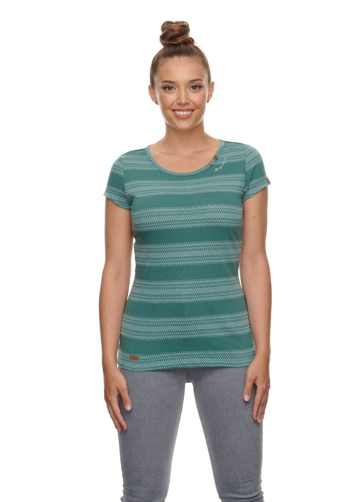 Ragwear Mete Grn- Female Kurzarm-Shirts- Grsse XS - Farbe Dusty Green