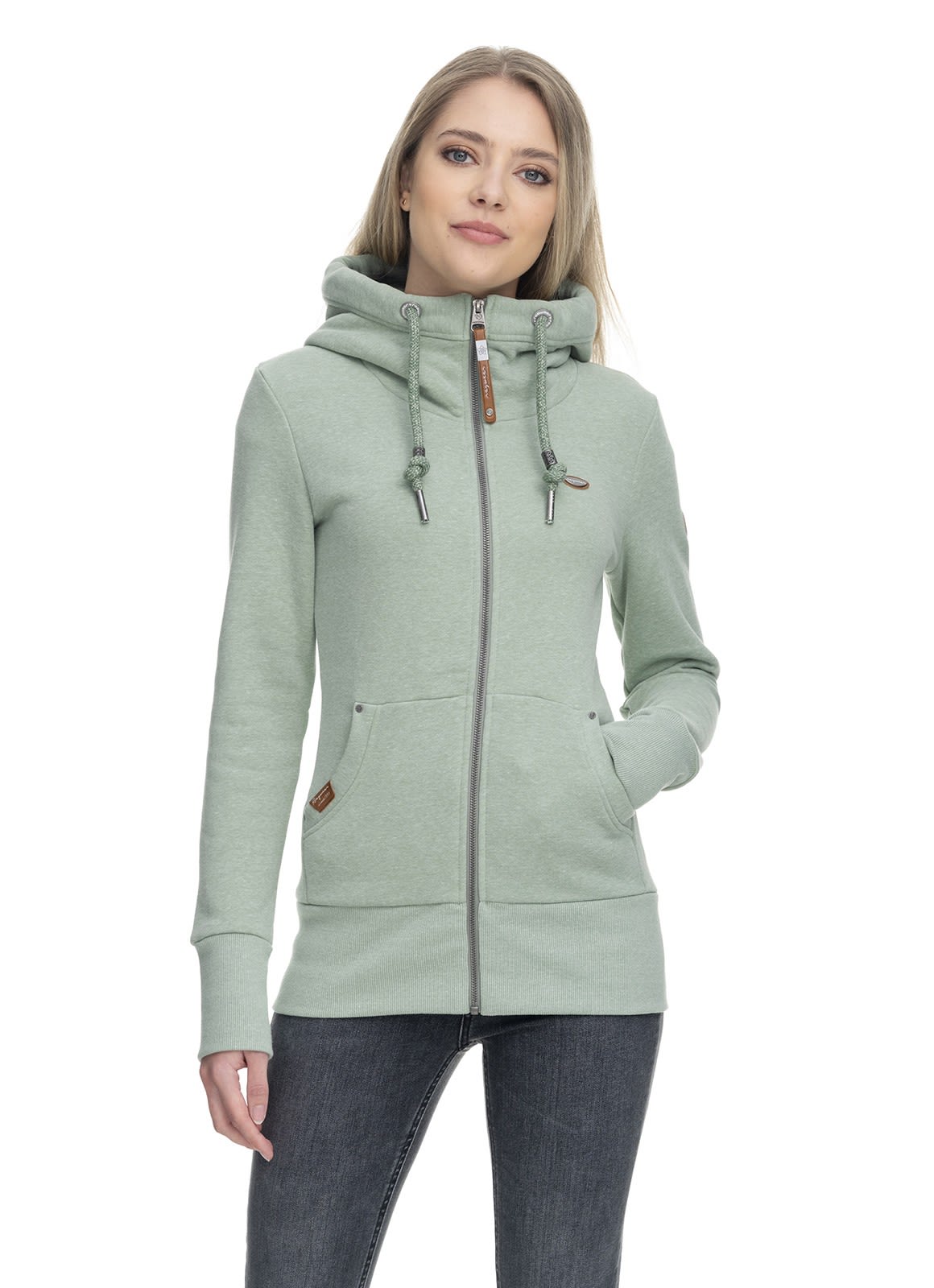 Ragwear Neska Zip Grn- Female Ponchos und Capes- Grsse XS - Farbe Green