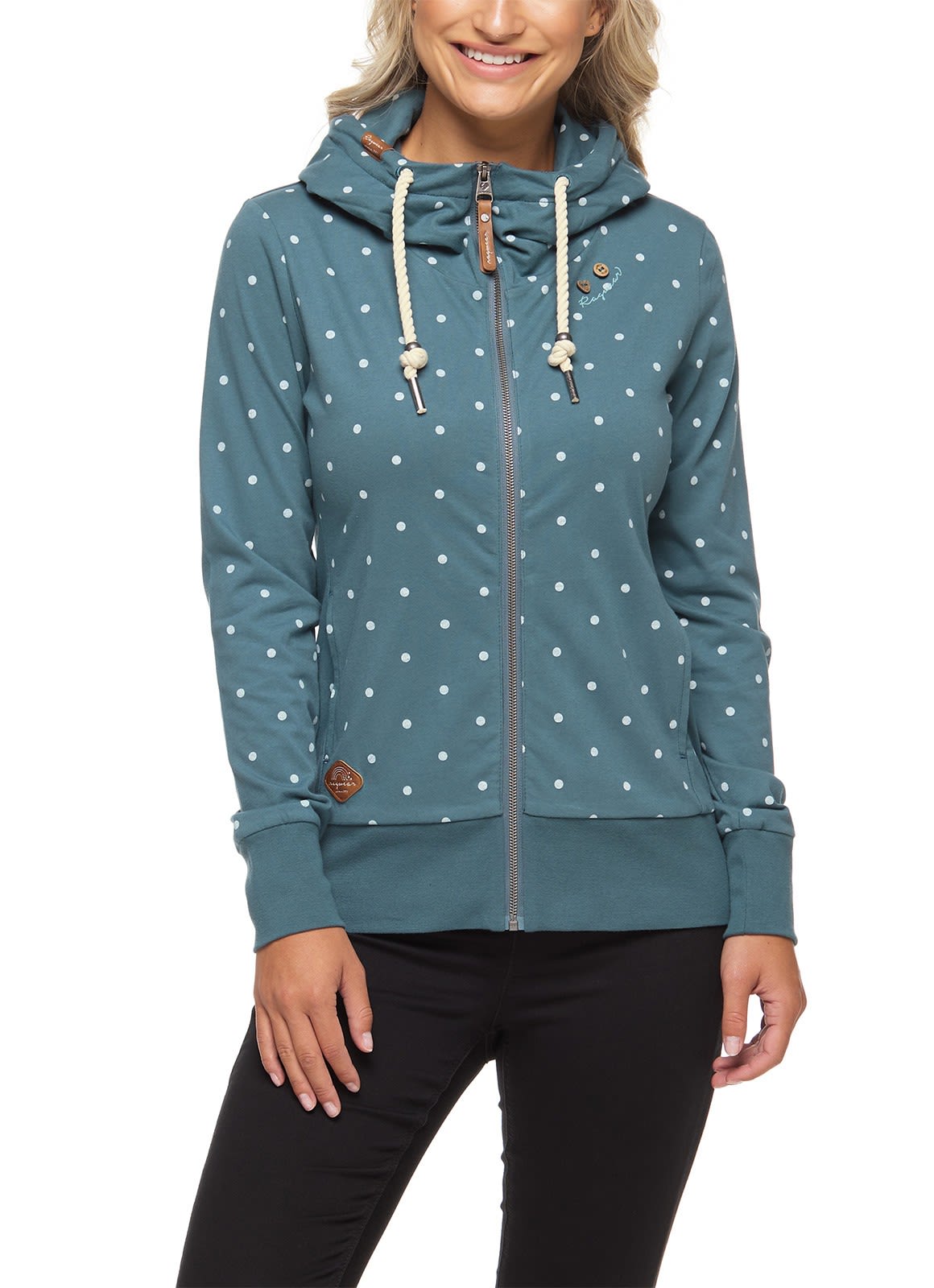 Ragwear Paya Dots Blau- Female Ponchos und Capes- Grsse XXL - Farbe Deep Ocean