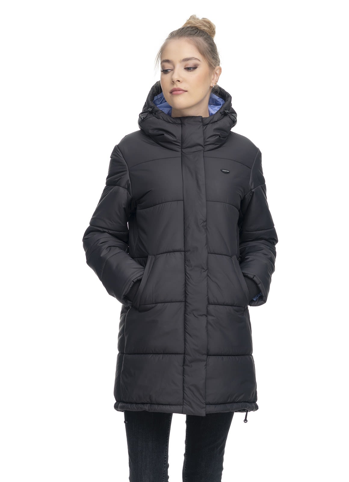 Ragwear Relive Long Remake Schwarz- Female Freizeitmntel- Grsse XS - Farbe Black