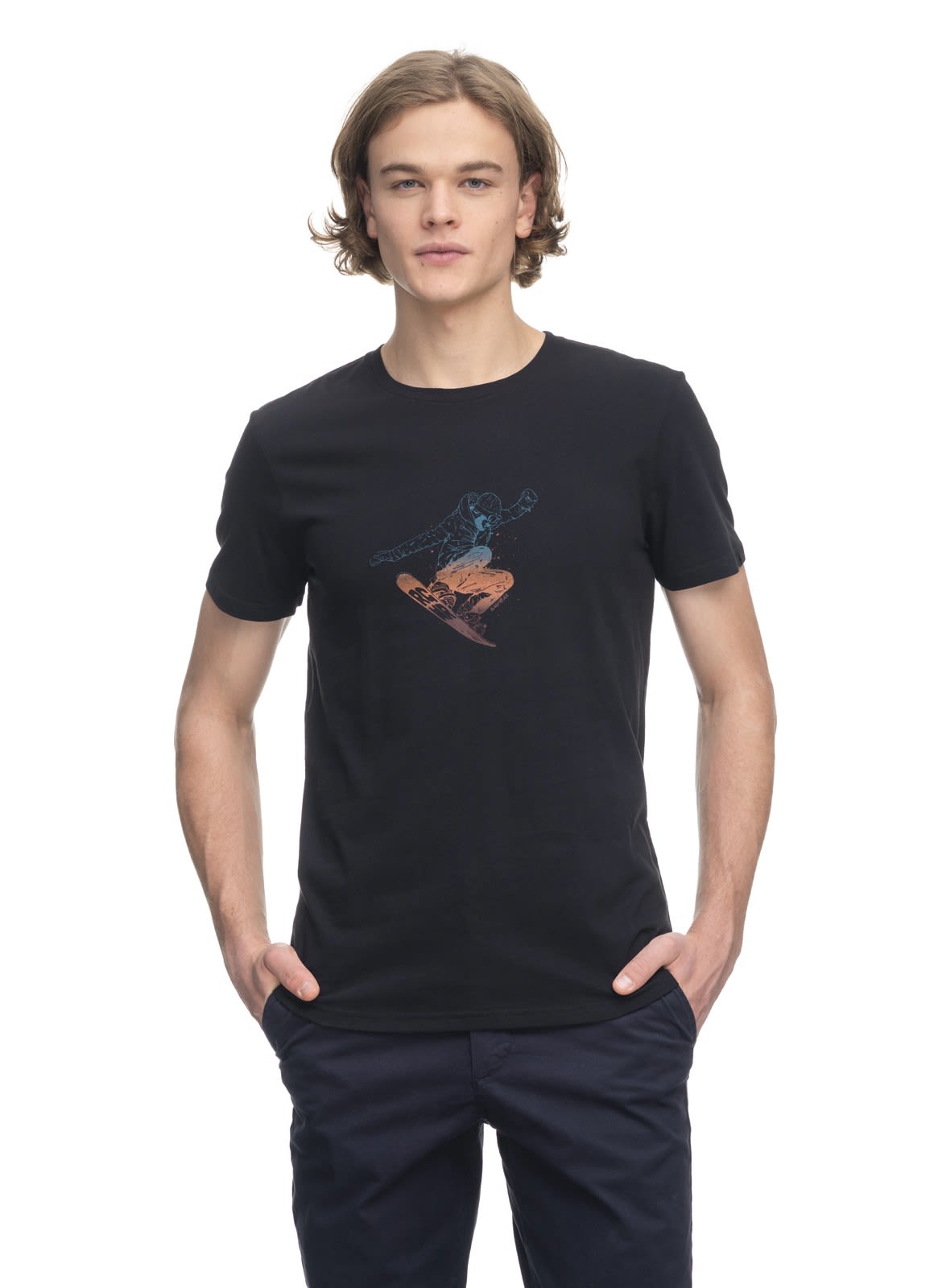 Ragwear Rogger Schwarz- Male Kurzarm-Shirts- Grsse S - Farbe Black