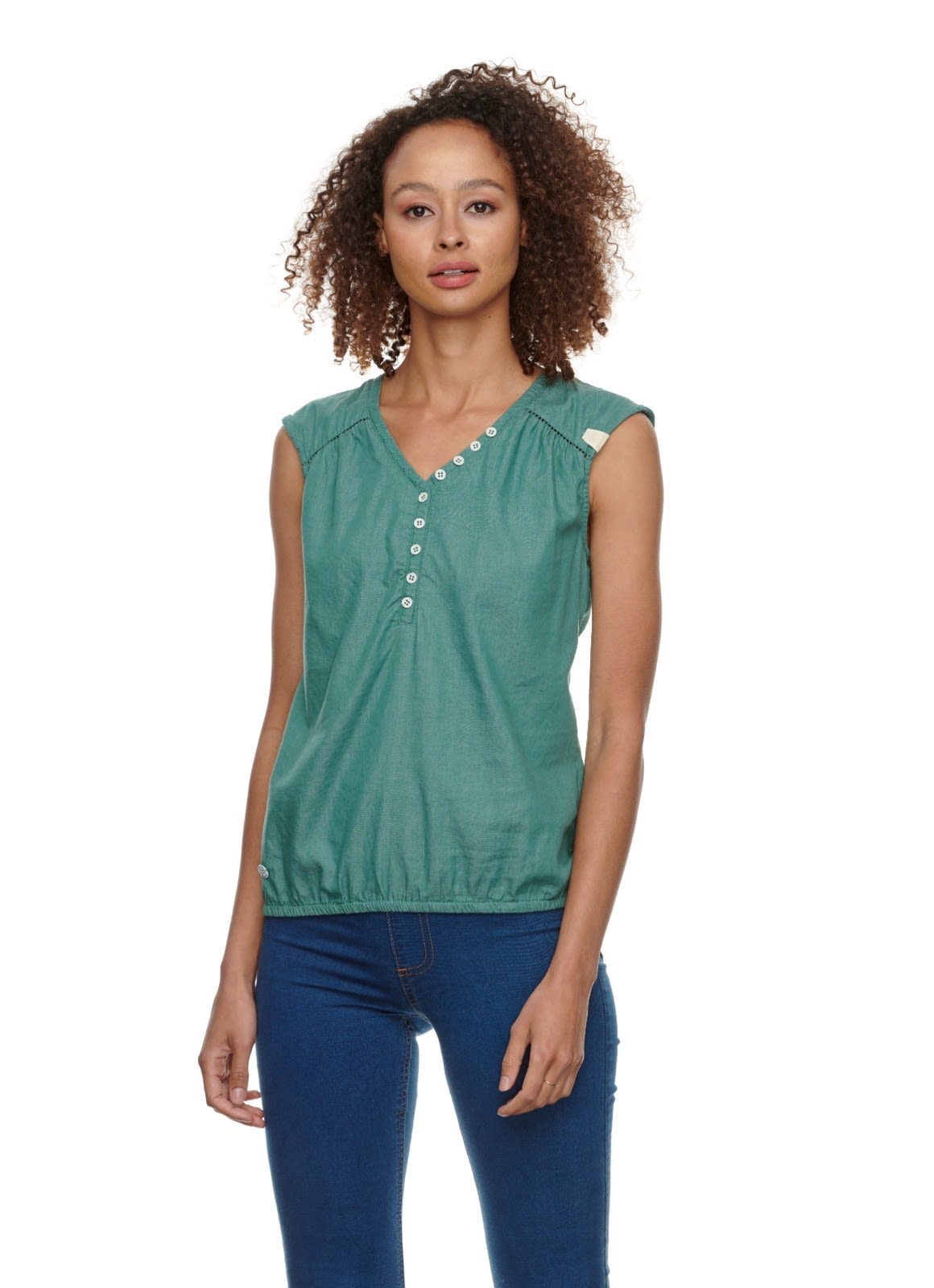 Ragwear Salty Denim (Vorgngermodell) Grn- Female Tops - rmellose Shirts- Grsse XL - Farbe Dusty Green