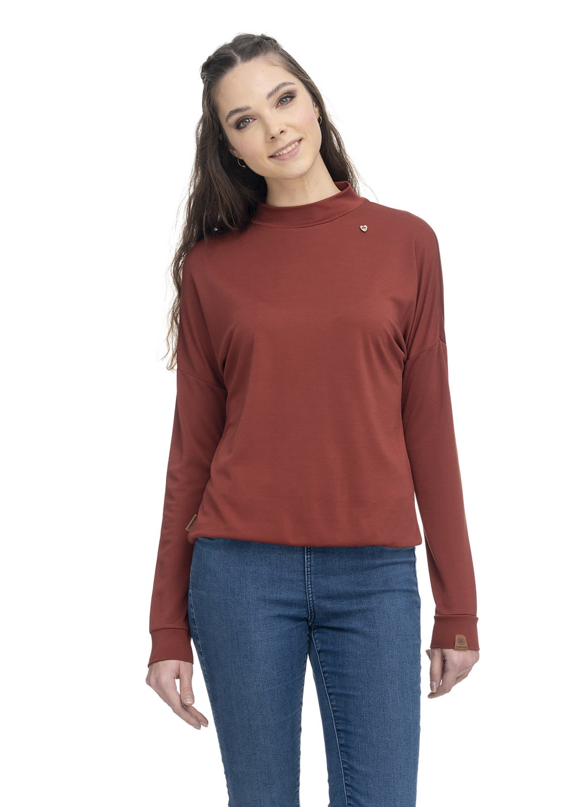Ragwear Sonela Rot- Female Langarm-Shirts- Grsse XXL - Farbe Terracotta