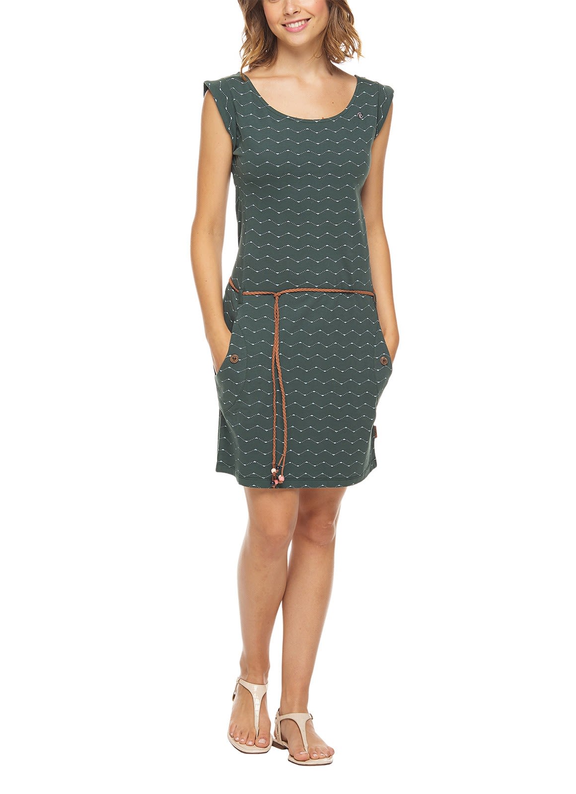 Ragwear TAG ZIG ZAG Grn- Female Kleider- Grsse XXL - Farbe Dark Green