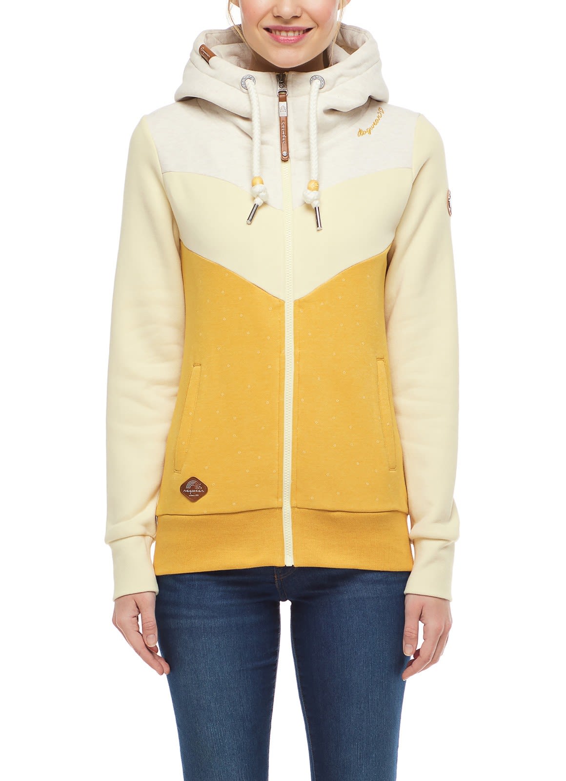 Ragwear Trega Zip (Vorgngermodell) Colorblock- Female Ponchos und Capes- Grsse XS - Farbe Yellow