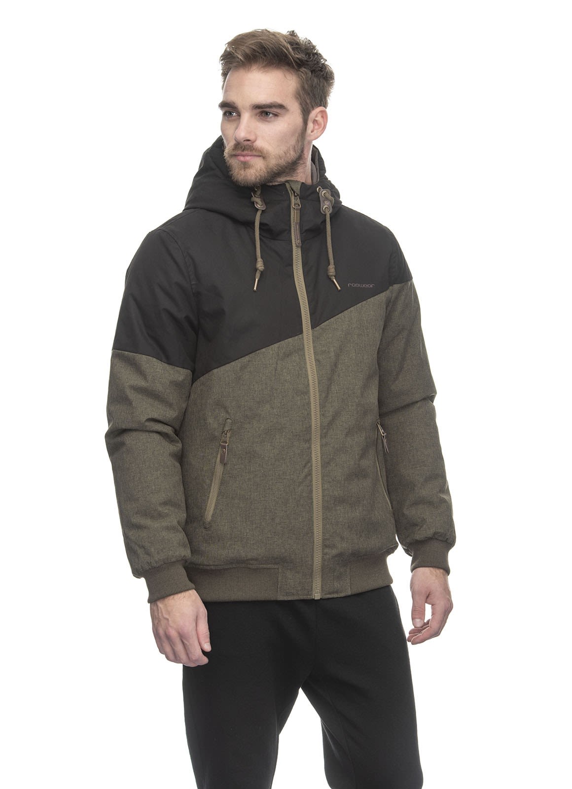 Ragwear Wings (Vorgngermodell) Colorblock - Grn - Schwarz- Male Isolationsjacken- Grsse S - Farbe Olive