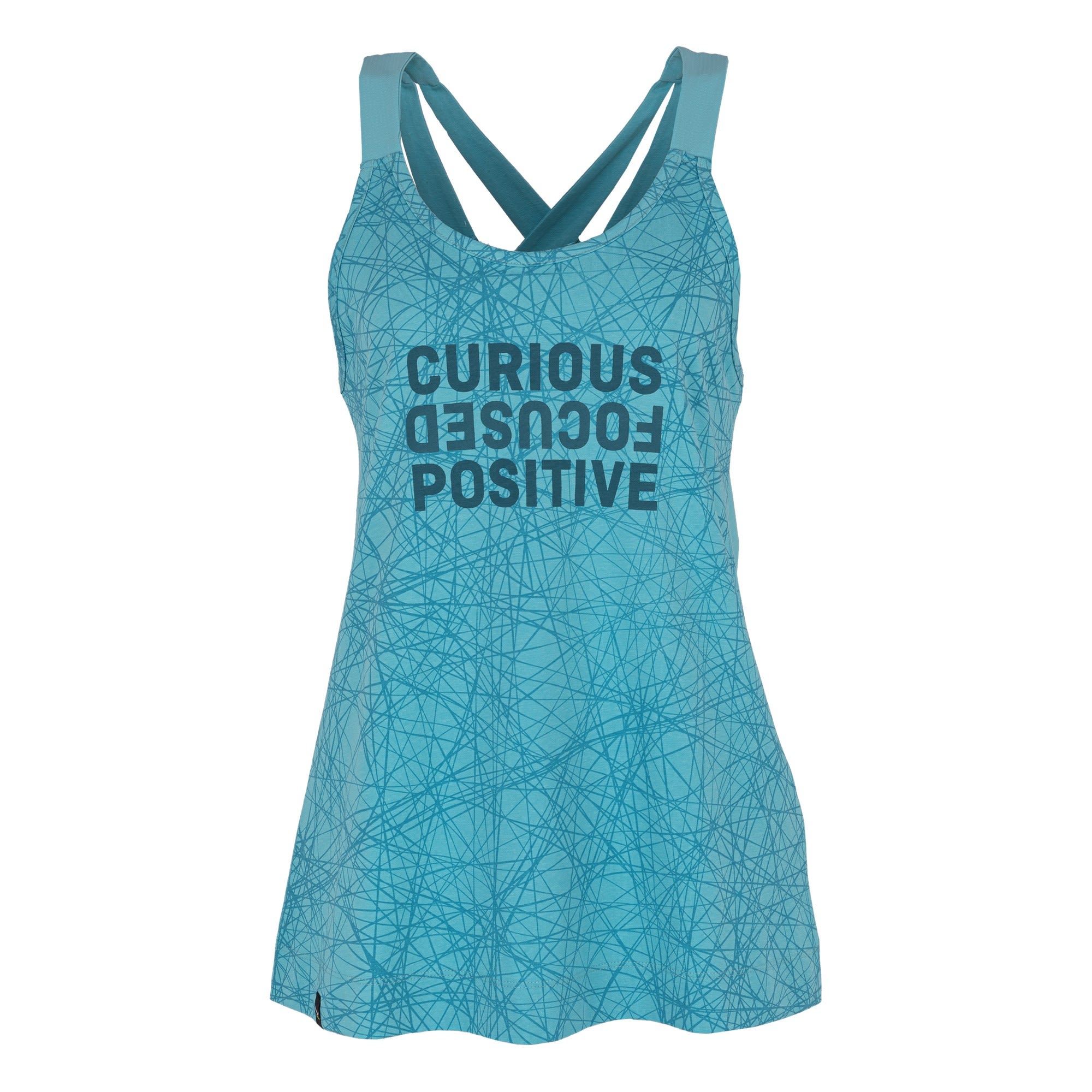 Salewa Alpine Hemp Print Tank Blau- Female T-Shirts- Grsse 38 - Farbe Maui Blue