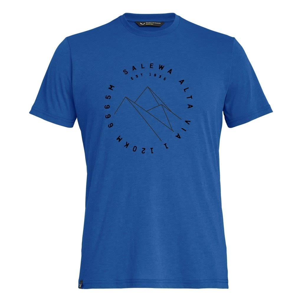 Salewa Alta Via DRI Release S-S Tee Blau- Male T-Shirts- Grsse XL - Farbe Electric Melange