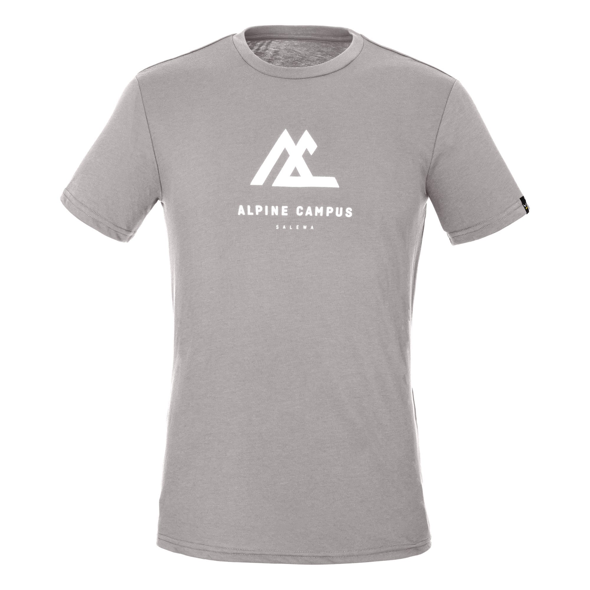 Salewa Geometric S-S Tee Grau- Male T-Shirts- Grsse S - Farbe Heather Grey Melange
