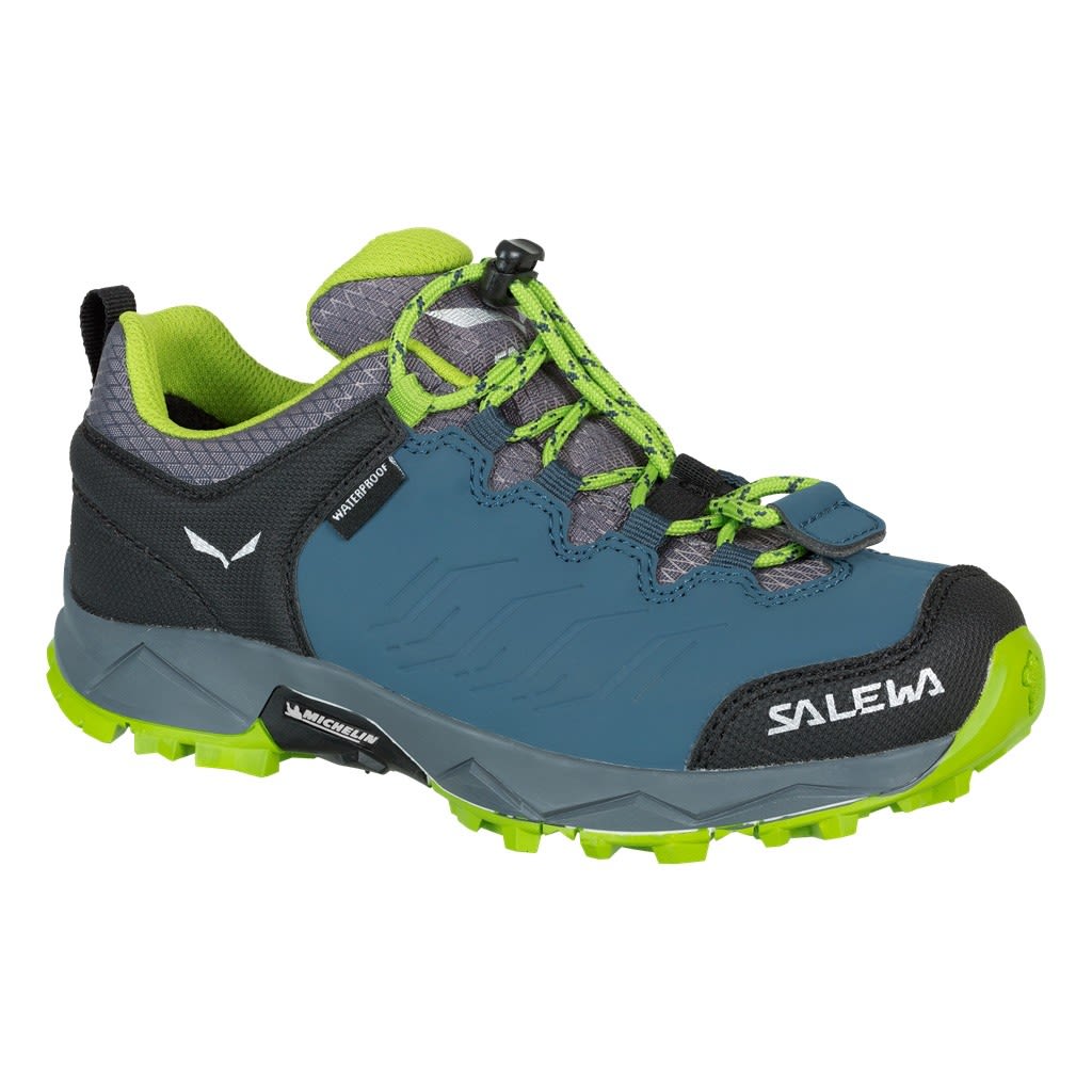 Salewa Junior Mountain Trainer Waterproof Blau- Hiking- und Approachschuhe- Grsse EU 32 - Farbe Dark Denim - Cactus