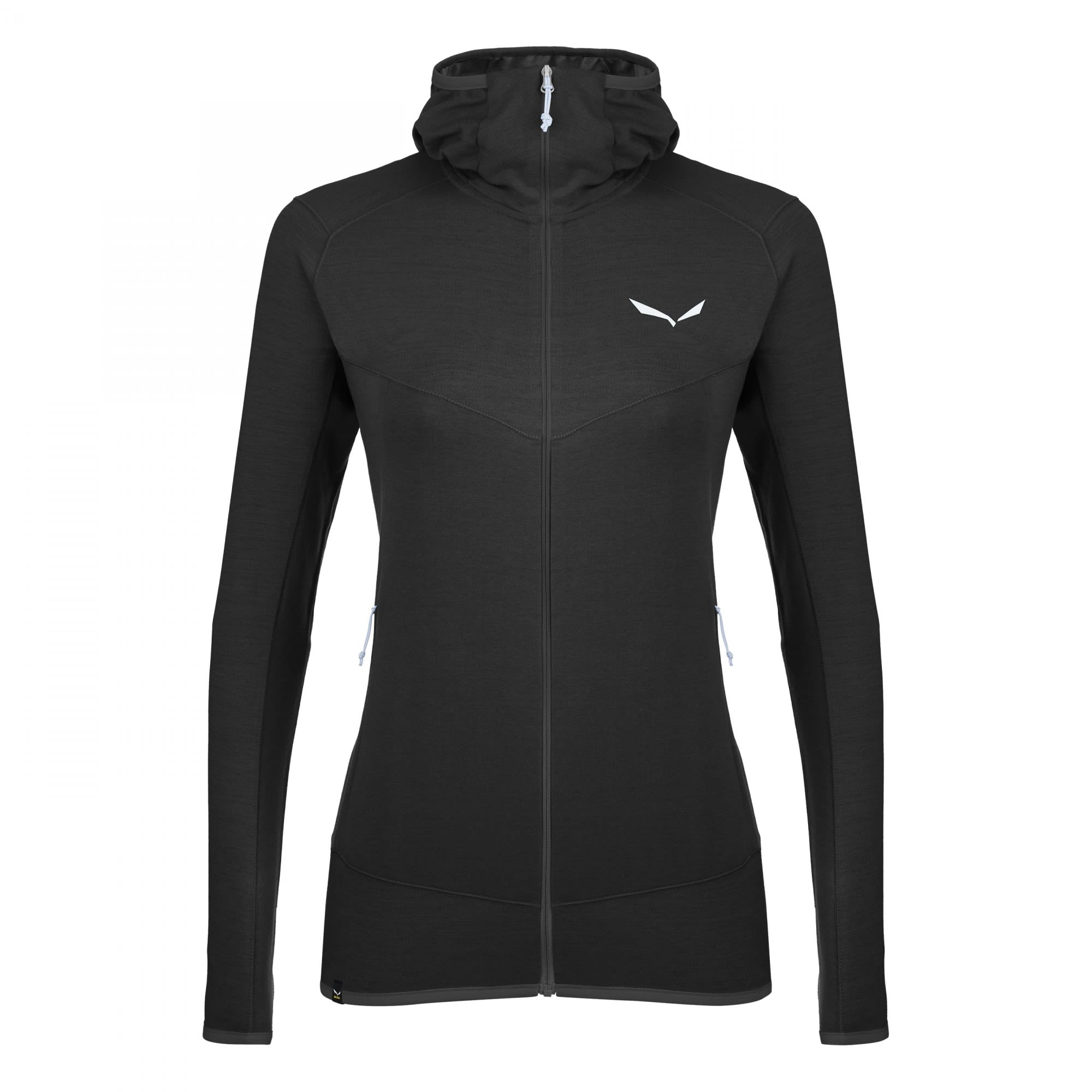 Salewa Light Micro PL Full-Zip Hoody Schwarz- Female Isolationsjacken- Grsse 34 - Farbe Black Out