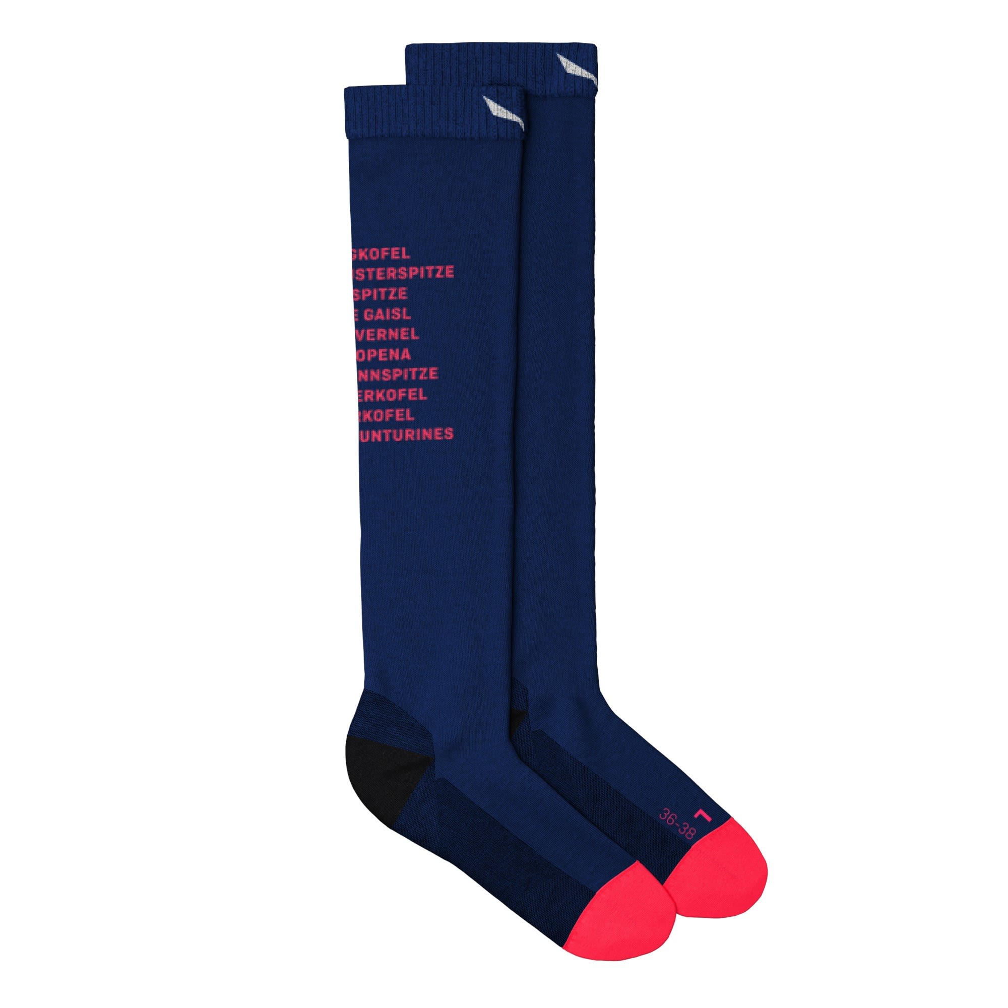 Salewa Ortles Dolomites Alpine Merino Sock Blau- Female Merino Socken- Grsse EU 36-38 - Farbe Electric