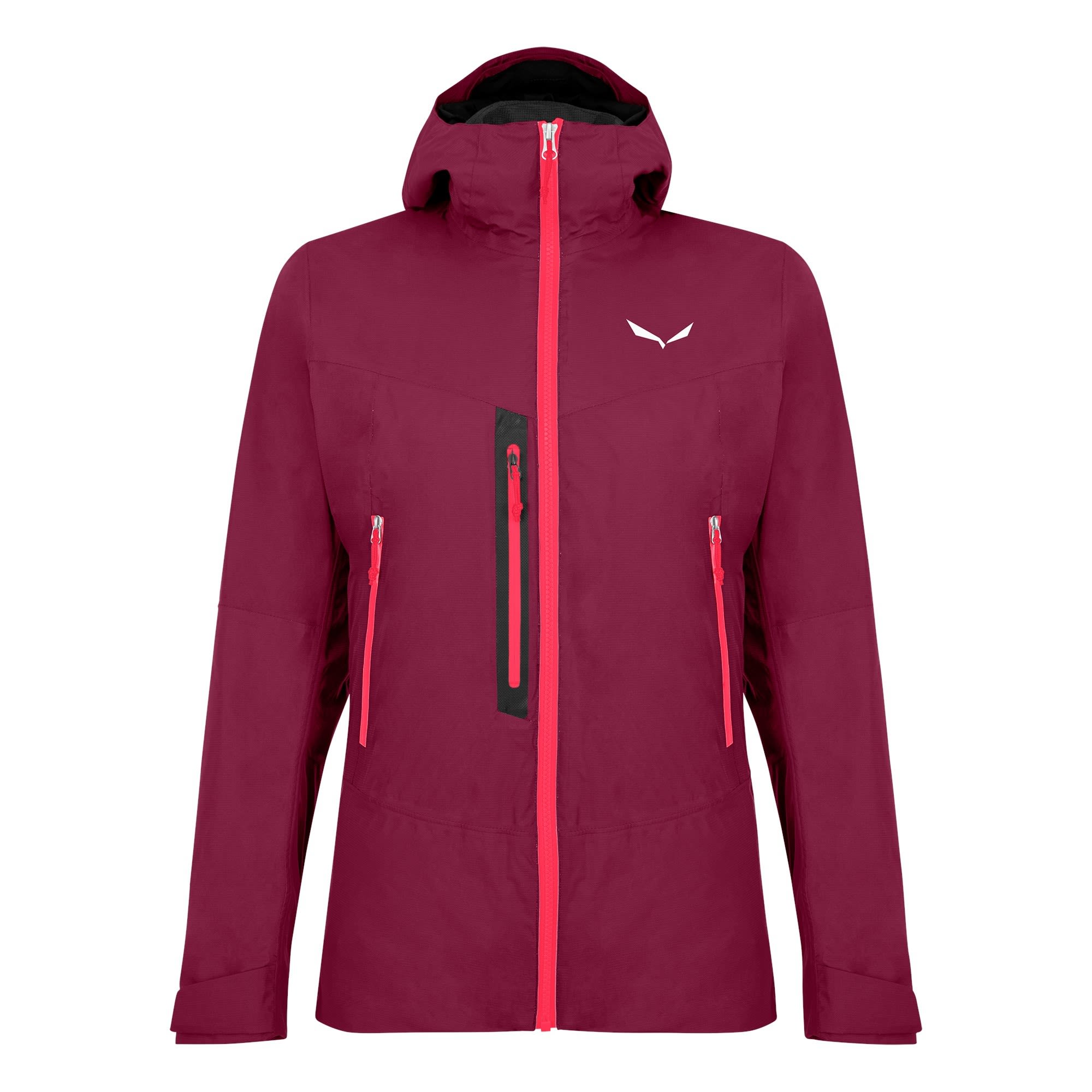 Salewa Pelmo Powertex 2L Convertible Jacket Rot- Female Fleecejacken- Grsse 34 - Farbe Rhodo Red