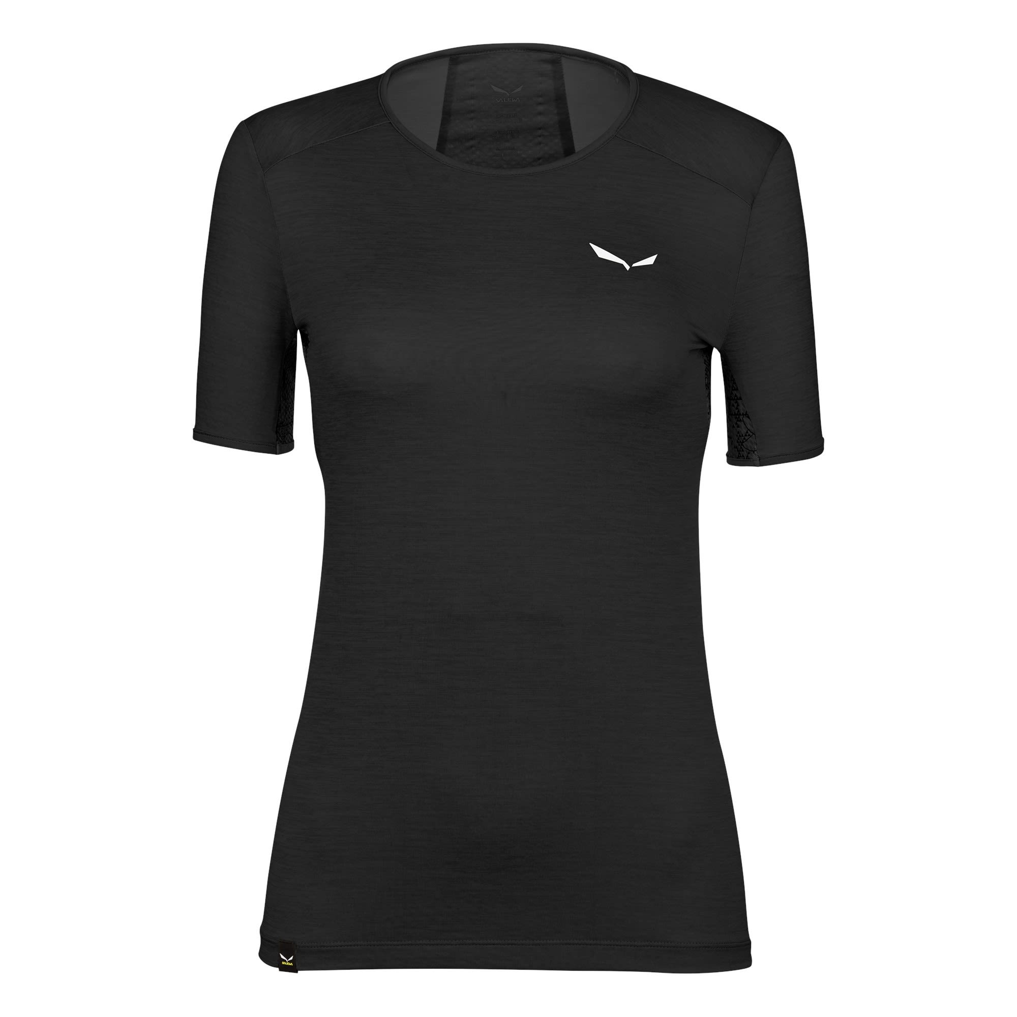 Salewa Puez Graphic 2 Dry S-S Tee Schwarz- Female T-Shirts- Grsse 34 - Farbe Black Out Melange