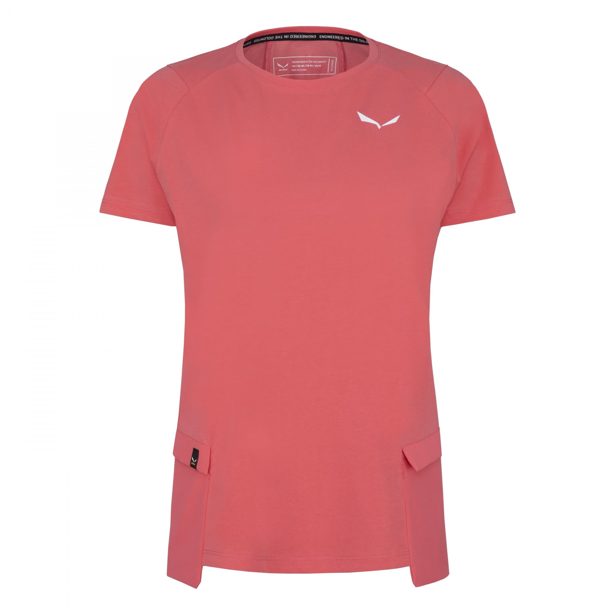 Salewa Puez Hemp T-Shirt Pink- Female T-Shirts- Grsse 34 - Farbe Calypso Coral