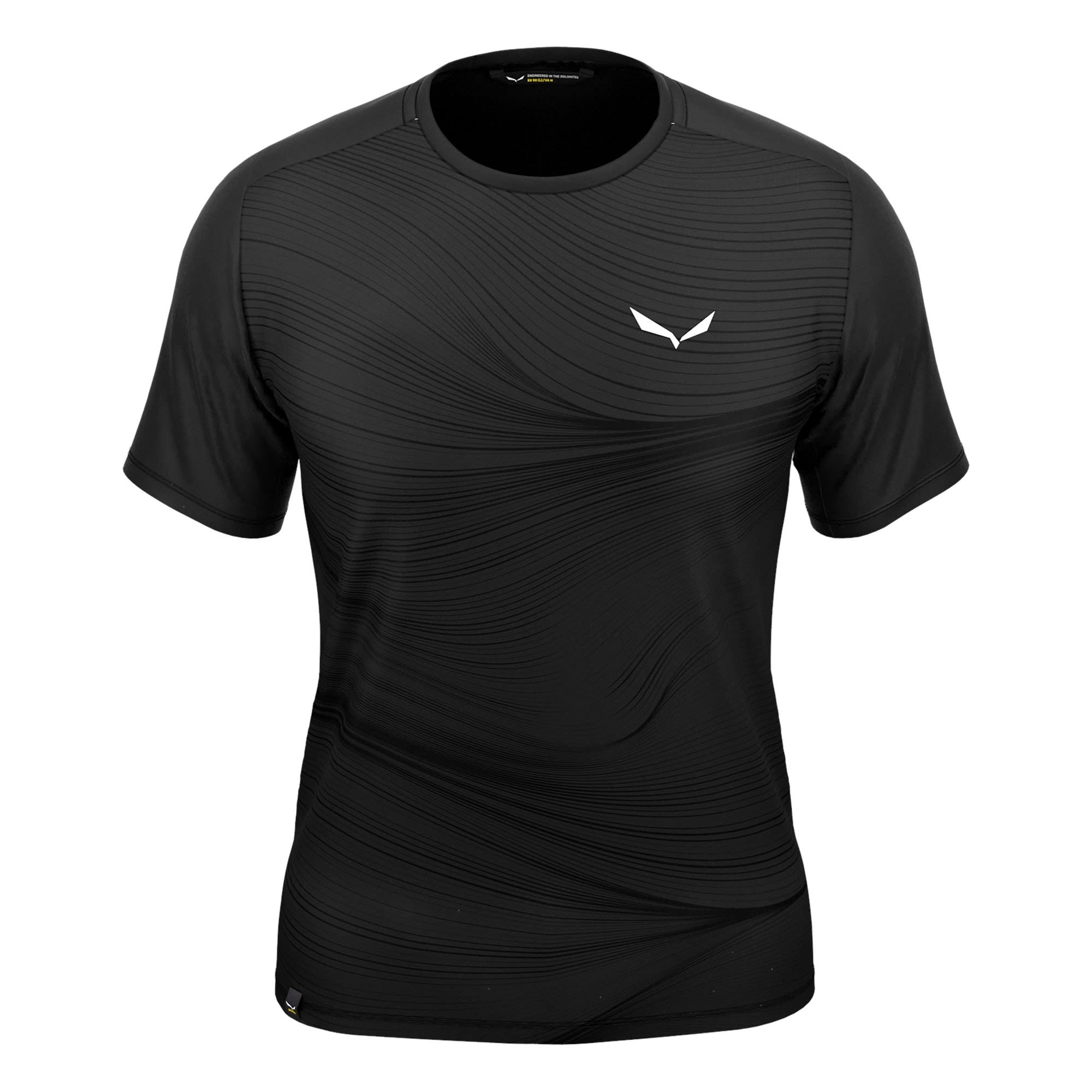 Salewa Seceda Dry T-Shirt Schwarz- Male T-Shirts- Grsse L - Farbe Black Out