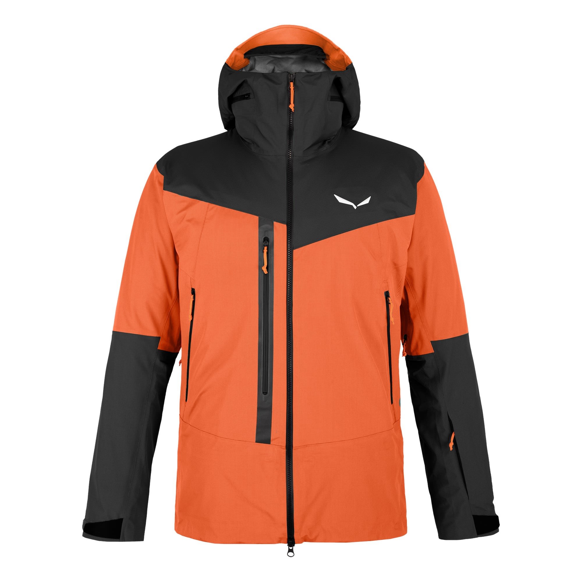 Salewa Sella Responsive Jacket Colorblock - Orange - Schwarz- Male Windbreaker- Grsse M - Farbe Red Orange