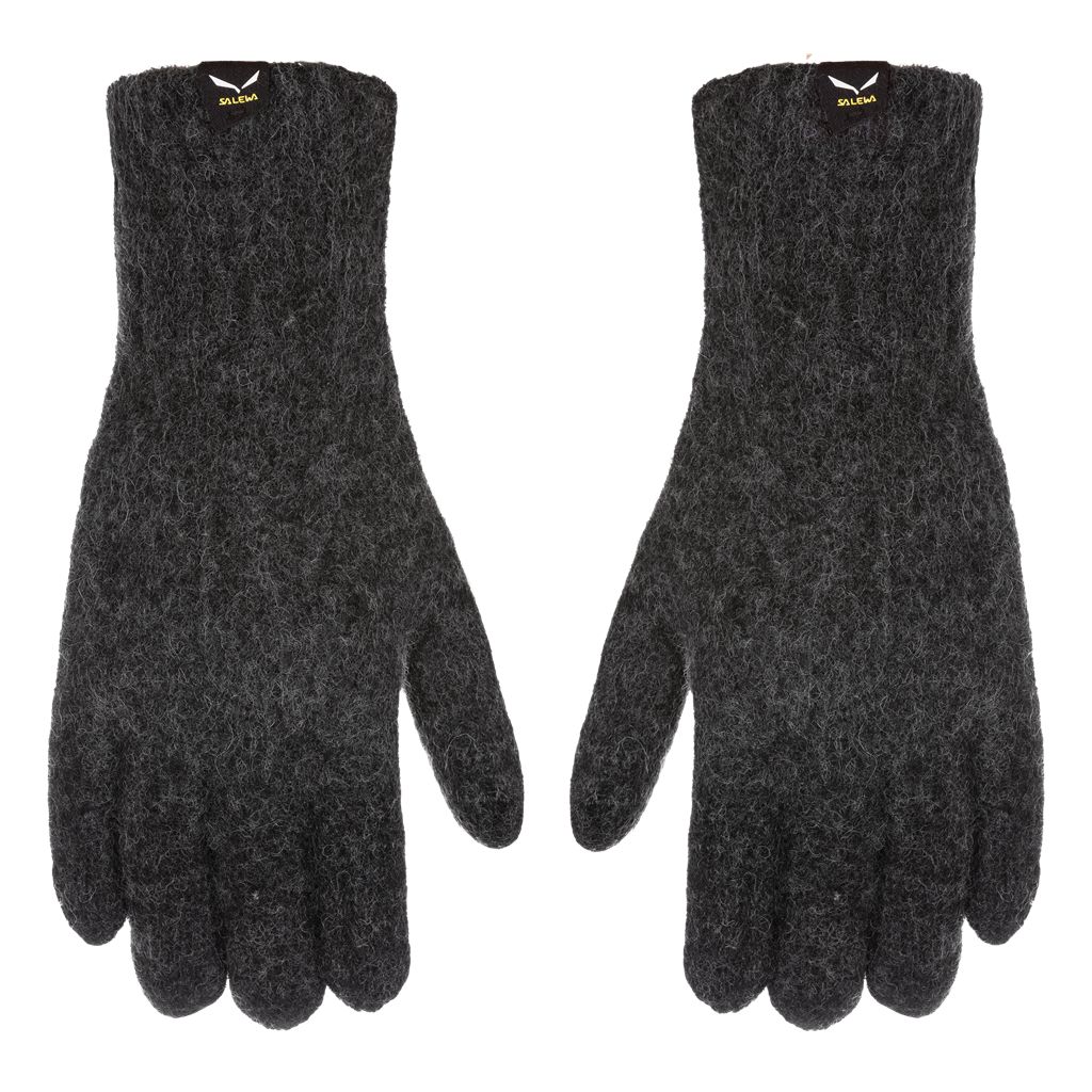 Salewa Walk Wool Gloves Schwarz- Fingerhandschuhe- Grsse XS - Farbe Carbon