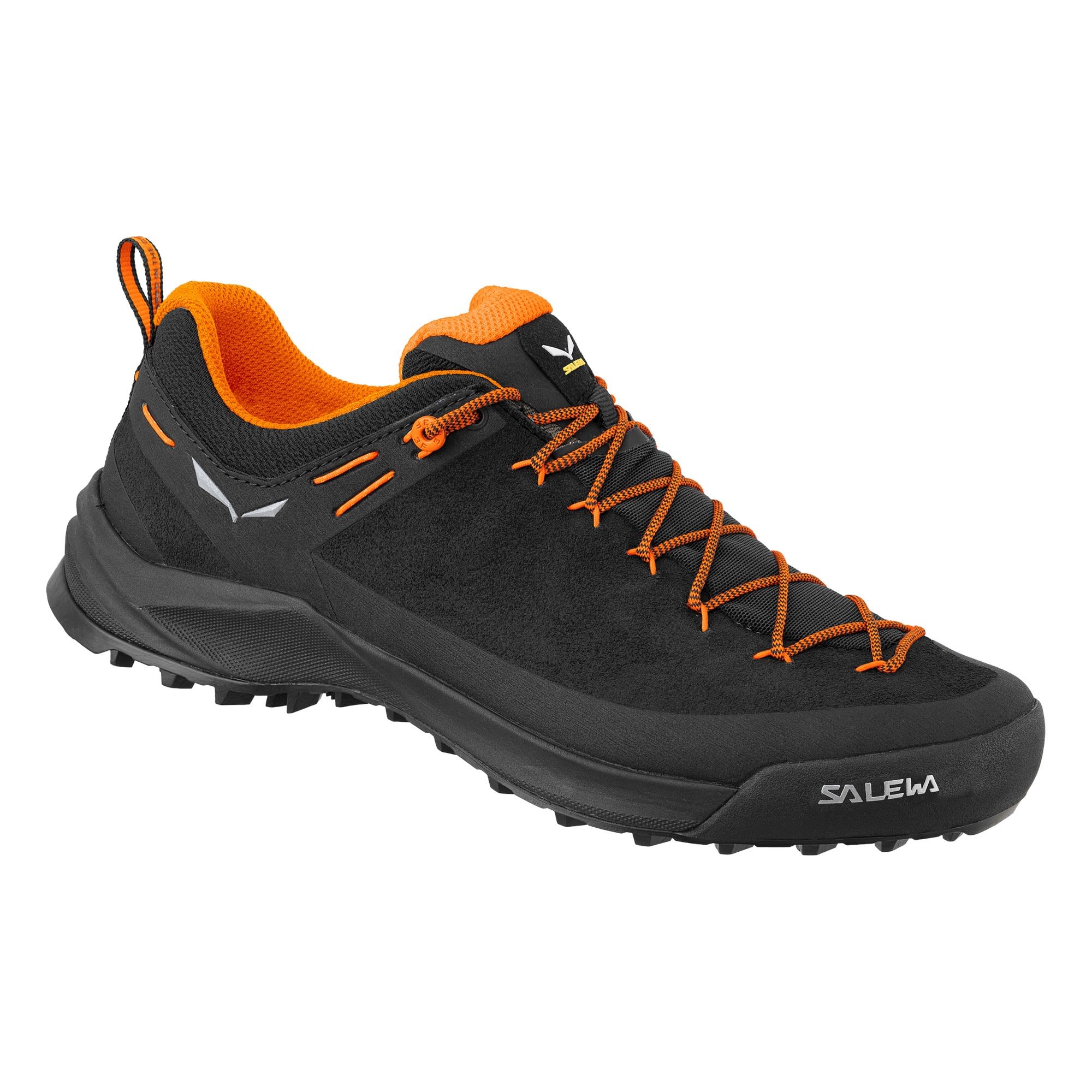 Salewa Wildfire Leather Orange - Schwarz- Male Hiking- und Approach-Schuhe- Grsse EU 41 - Farbe Black - Fluo Orange