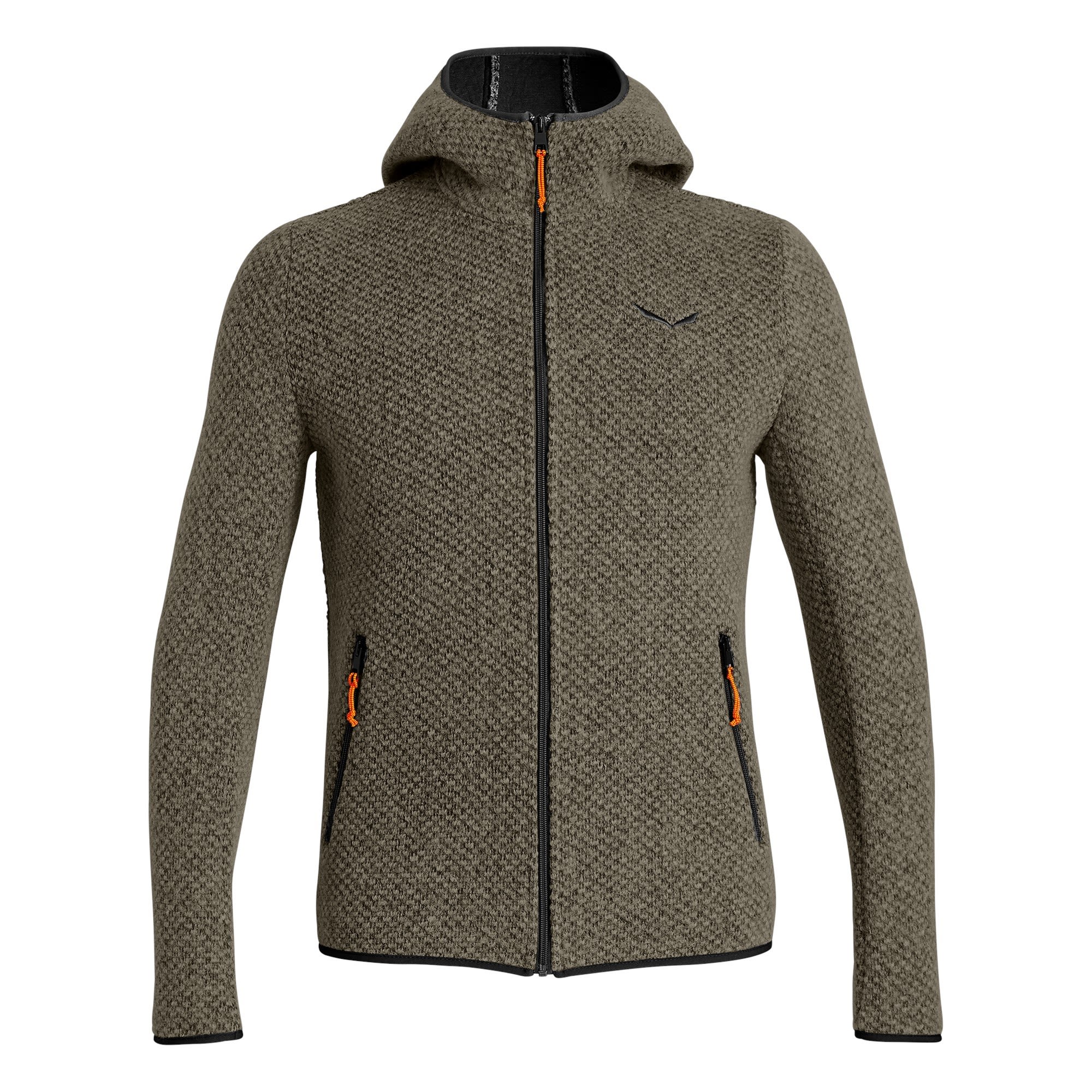 Salewa Woolen 2L Hoody Braun- Male Isolationsjacken- Grsse S - Farbe Bungee Cord - Black