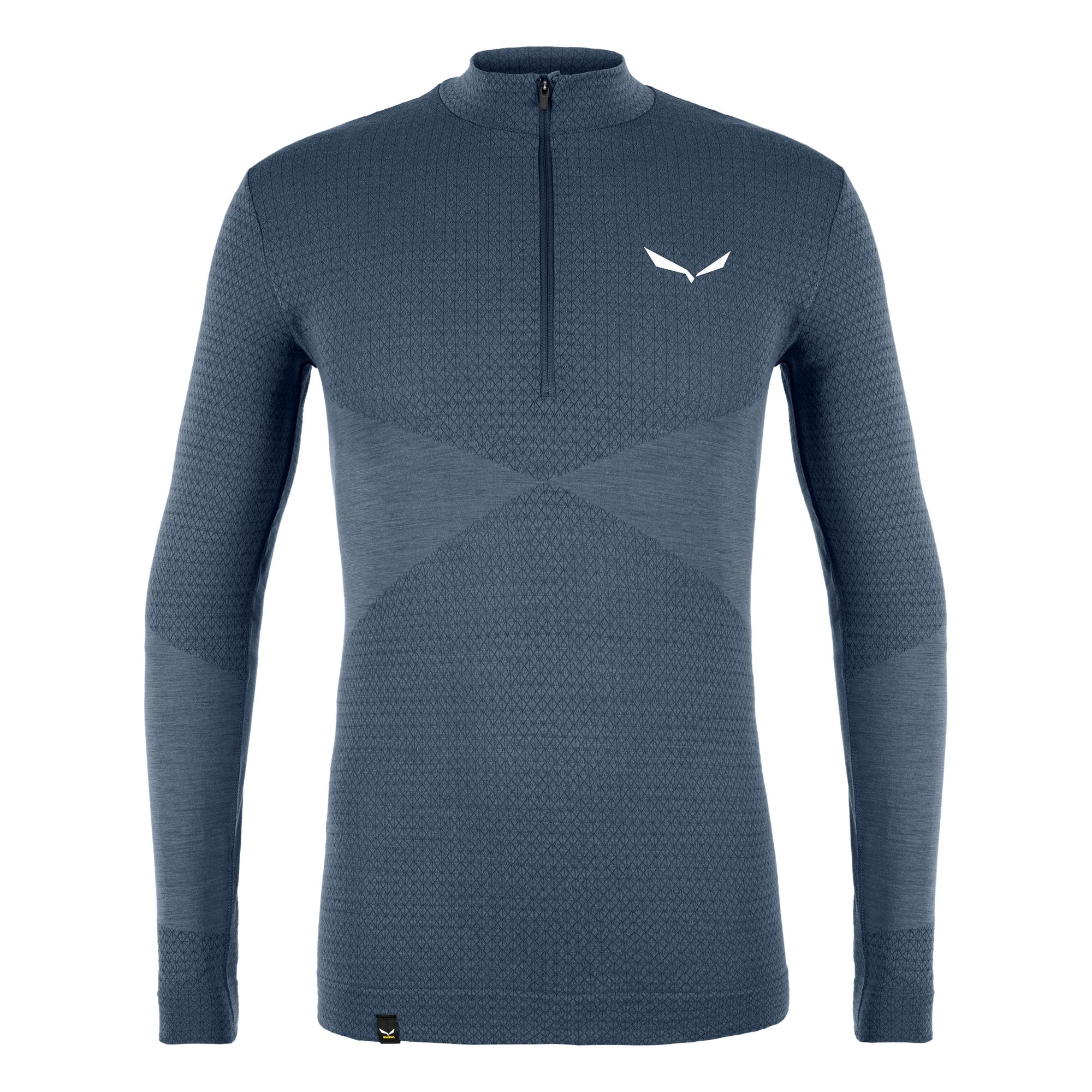 Salewa Zebru Responsive 1-2 Zip Tee Blau- Male Merino Unterwsche- Grsse M - Farbe Dark Denim