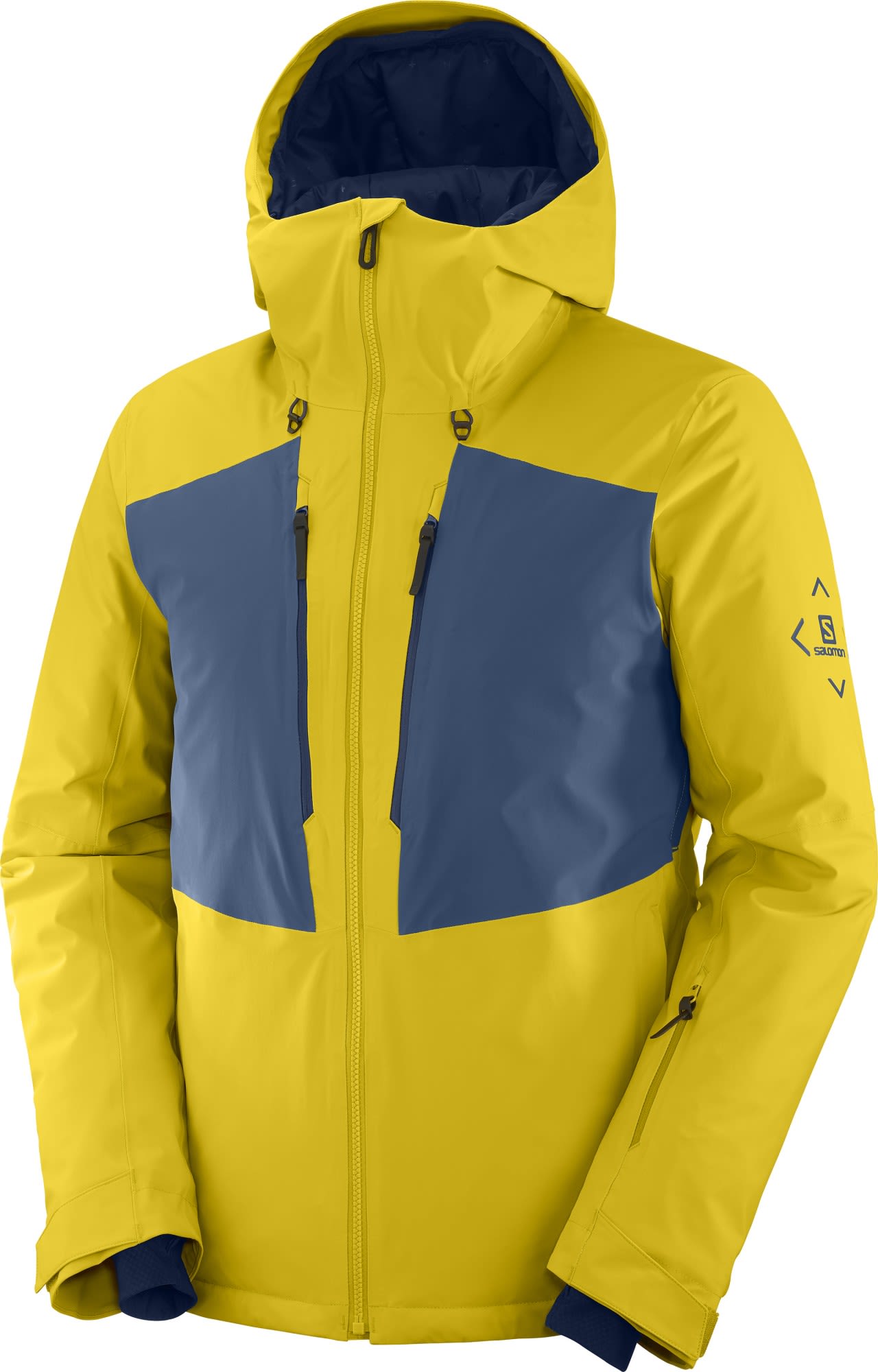 Salomon Highland Jacket Gelb- Male Anoraks- Grsse M - Farbe Lemon Curry - Dark Denim