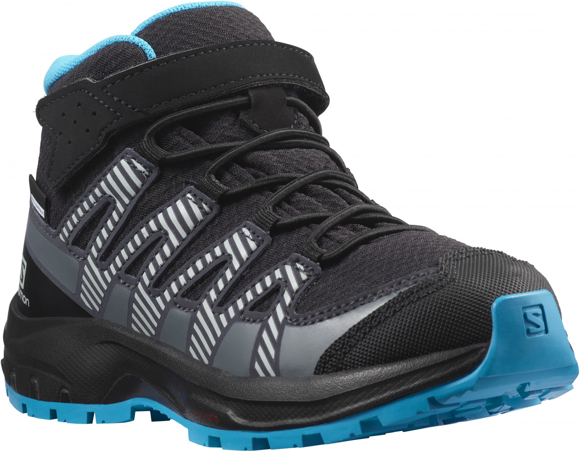 Salomon Kids XA Pro V8 Mid Cswp Schwarz- Wander- und Trekkingstiefel- Grsse EU 28 - Farbe Black - Monument - Hawaiian Ocean