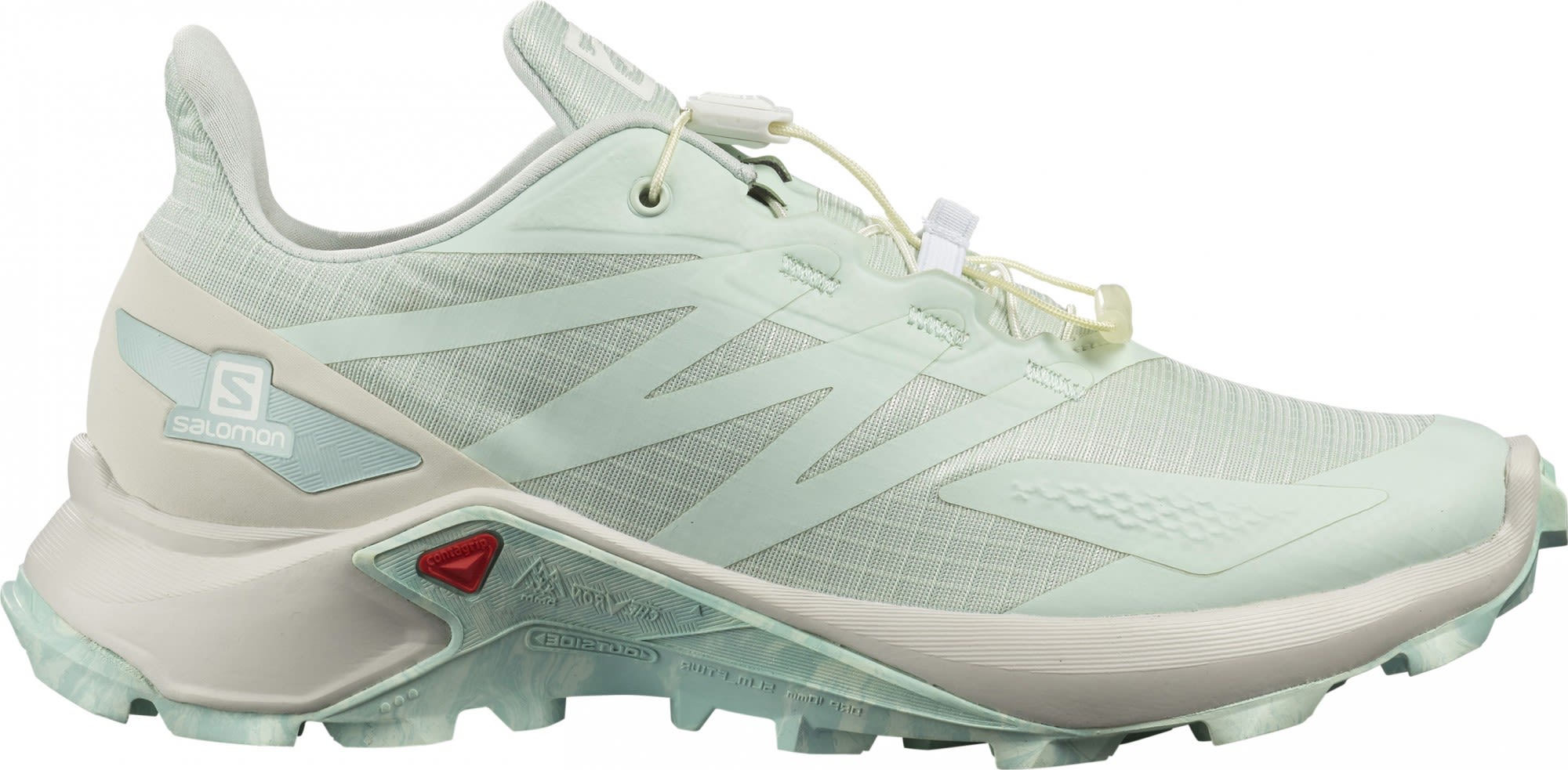 Salomon Supercross Blast Blau - Weiss- Female Trailrunning- und Laufschuhe- Grsse EU 37 1-3 - Farbe Opal Blue - Lunar Rock - Pastel Turquoise