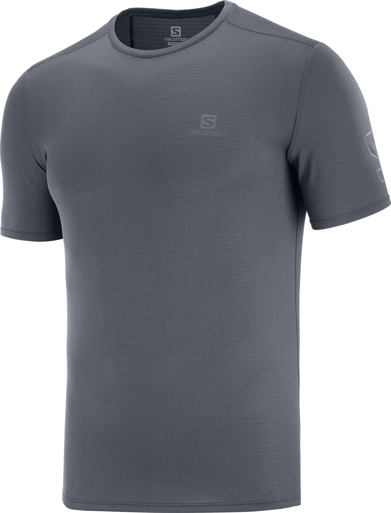Salomon XA Trail Grau- Male Kurzarm-Shirts- Grsse S - Farbe Ebony