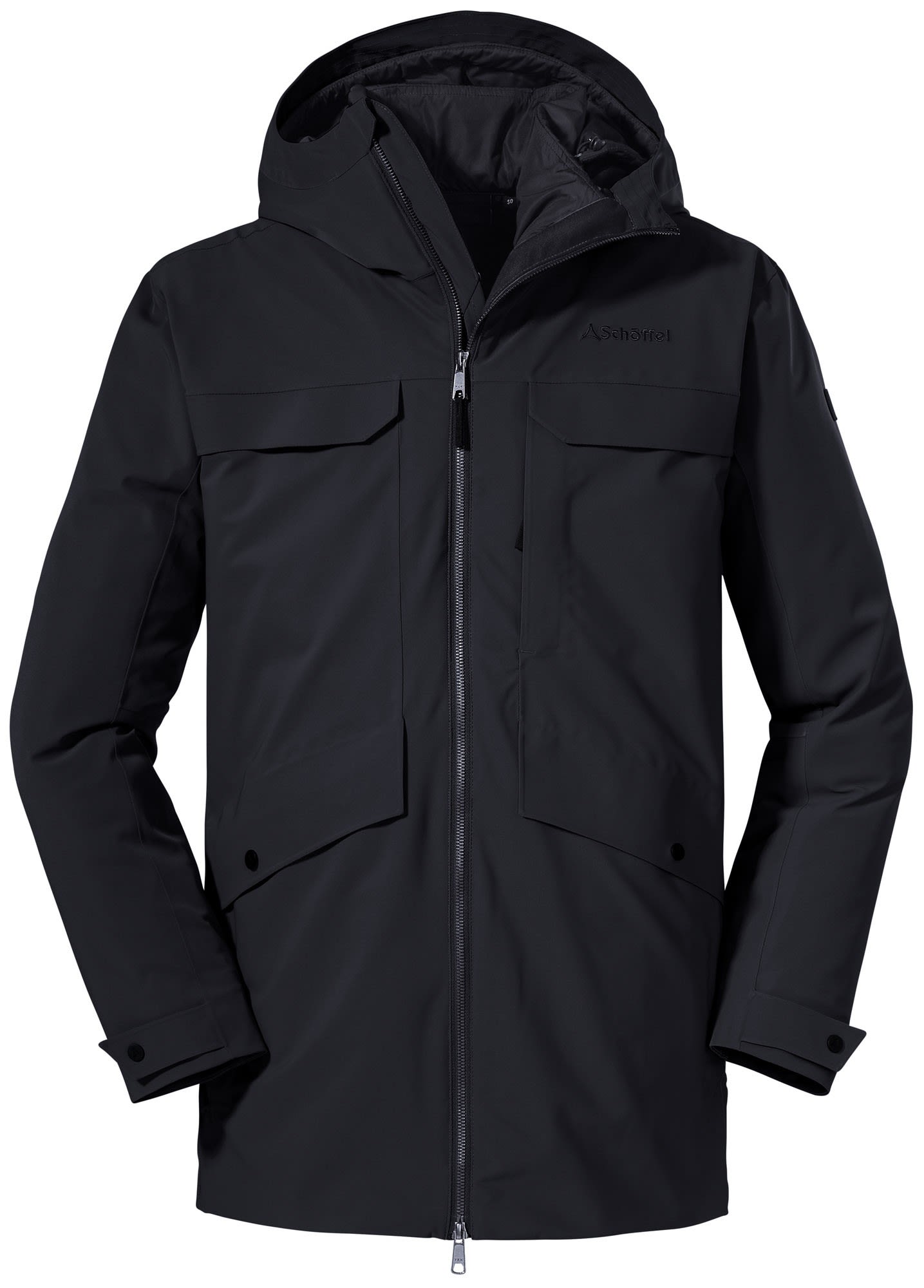 Schffel 3in1 Parka Moskau Schwarz- Male PrimaLoft(R) Anoraks- Grsse 46 - Farbe Black