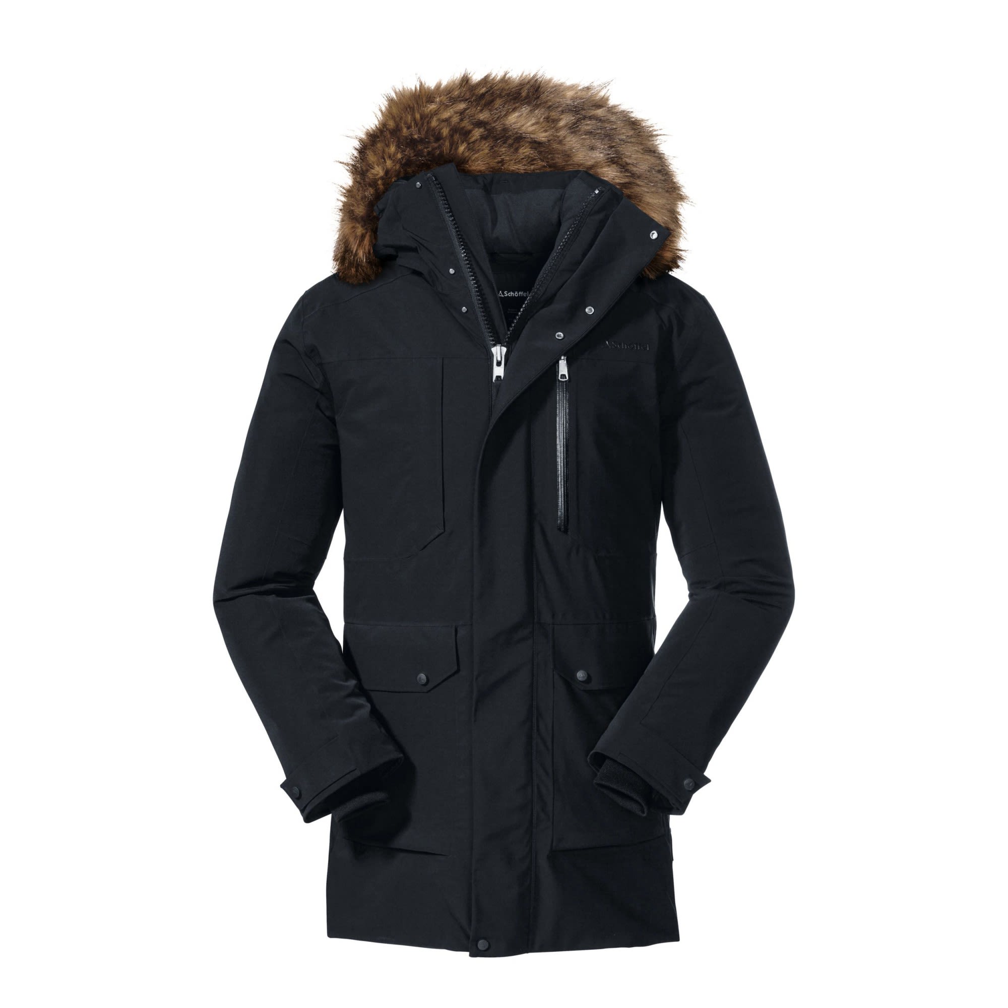 Schffel Down Parka Kiew Schwarz- Male Daunen Anoraks- Grsse 46 - Farbe Black