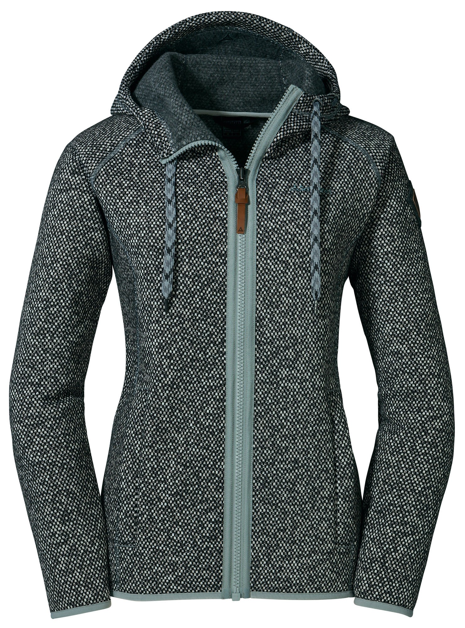 Schffel Fleece Hoody Aberdeen2 Grau- Female Daunen Freizeitjacken- Grsse 42 - Farbe Monument