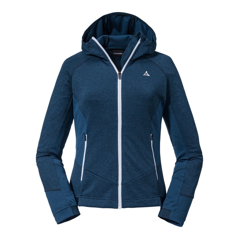 Schffel Fleece Hoody Forillon Blau- Female Anoraks- Grsse 36 - Farbe Dress Blues