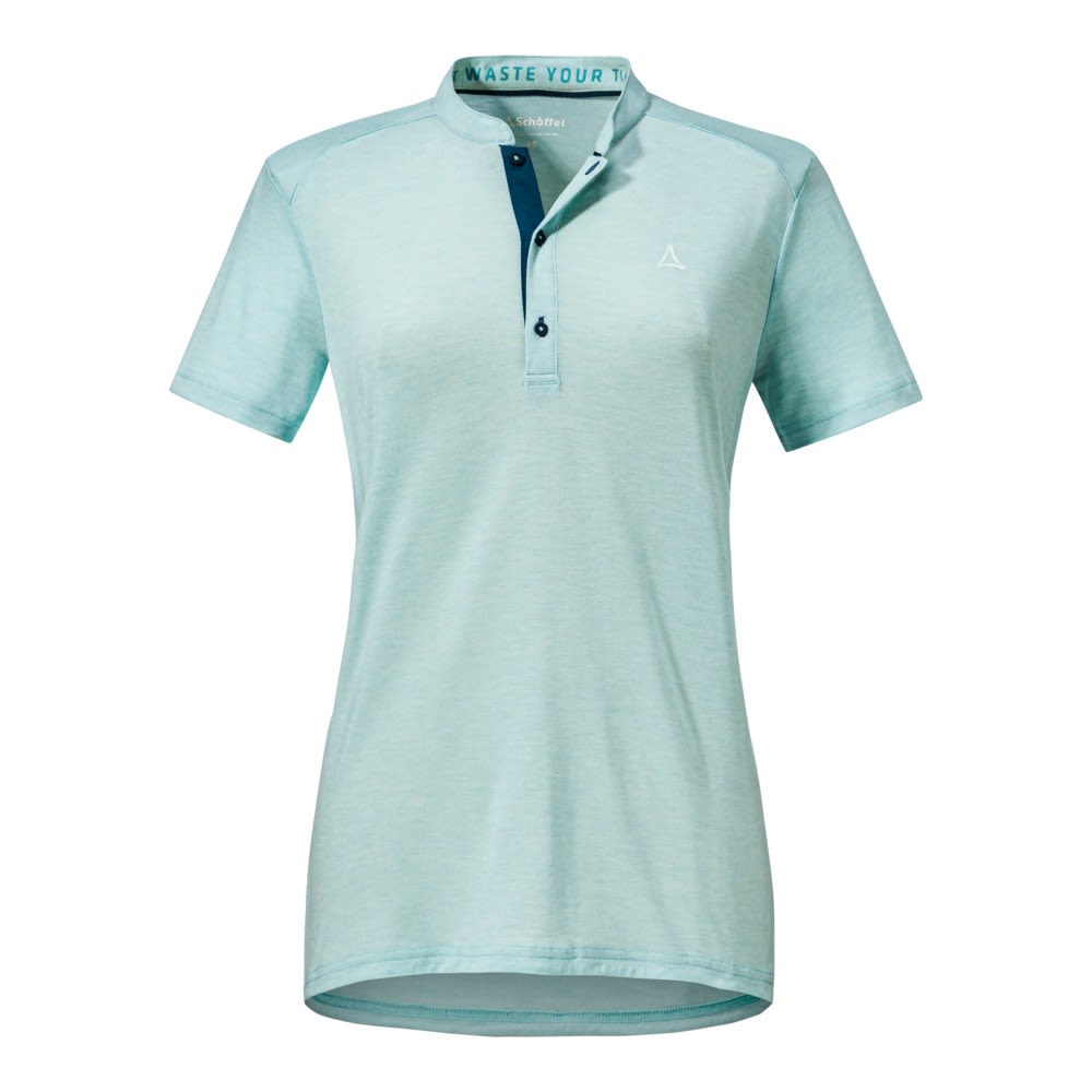 Schffel Polo Shirt RIM Blau- Female Kurzarm-Polos- Grsse 36 - Farbe Clearwater