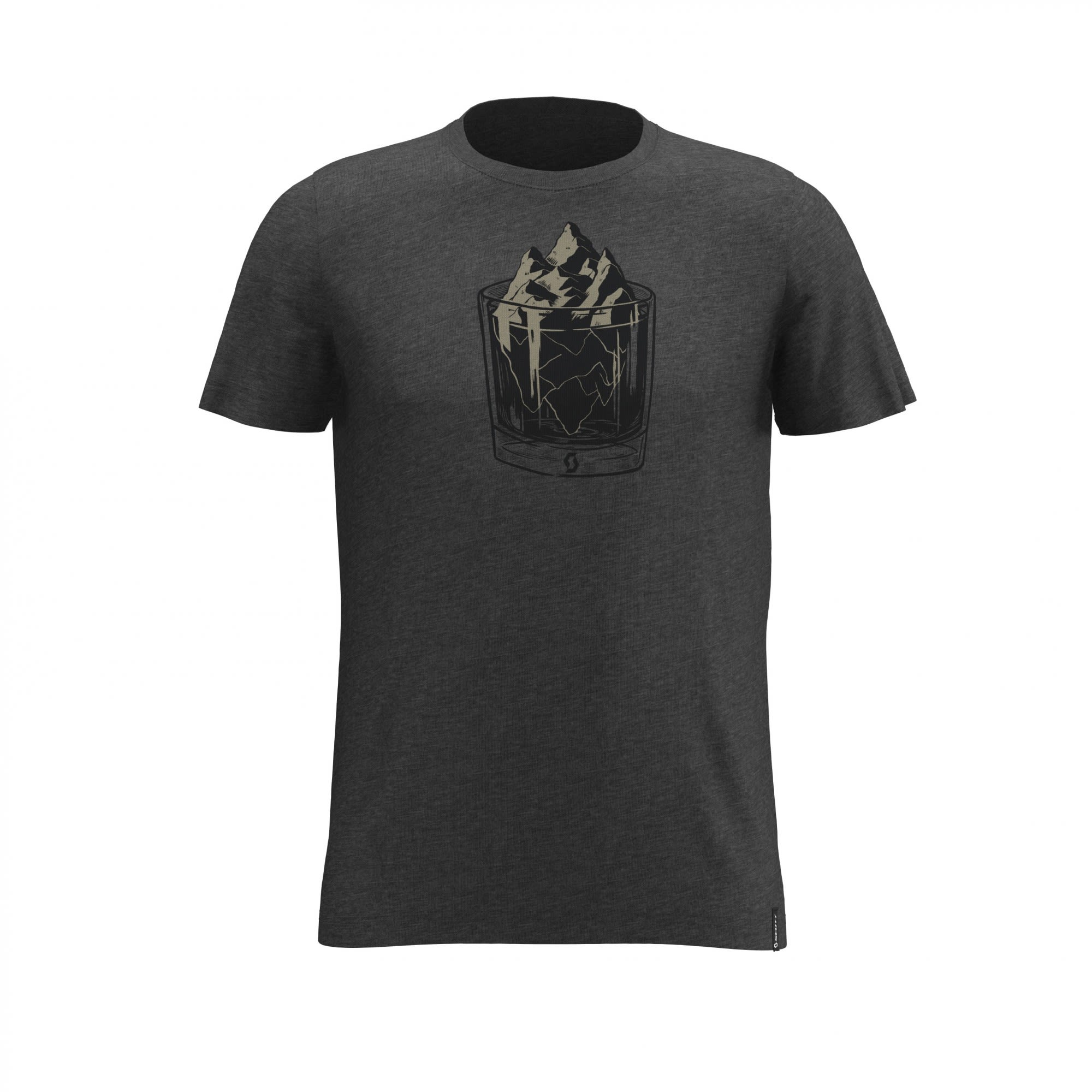Scott 20 Casual DYE S-Sl Tee Grau- Male T-Shirts- Grsse S - Farbe Dark Grey Melange