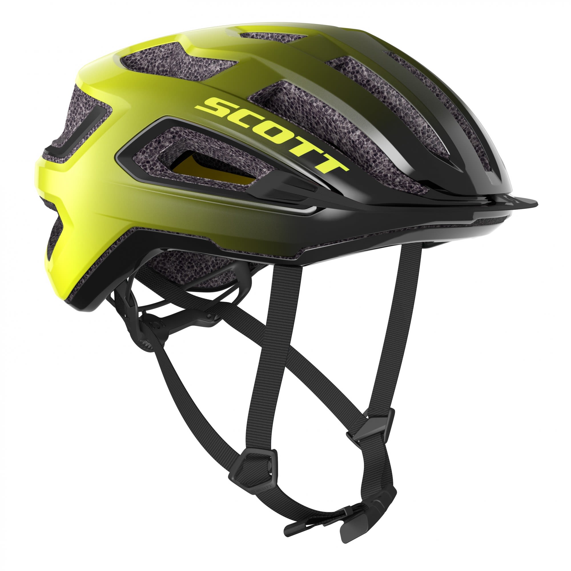 Scott ARX Plus Helmet Gelb - Schwarz- Rennradhelme- Grsse S - Farbe Black - Radium Yellow RC