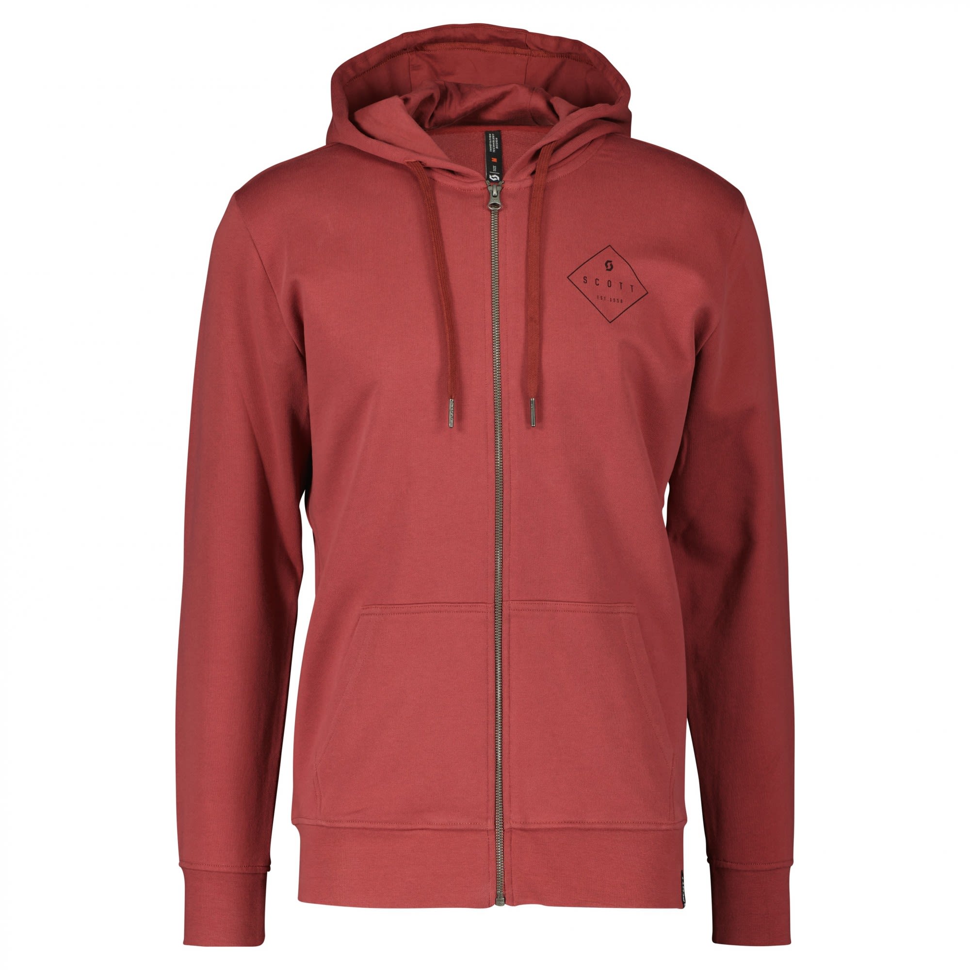 Scott Casual L-Sl Zip Hoody Rot- Male Anoraks- Grsse S - Farbe Burnt Red