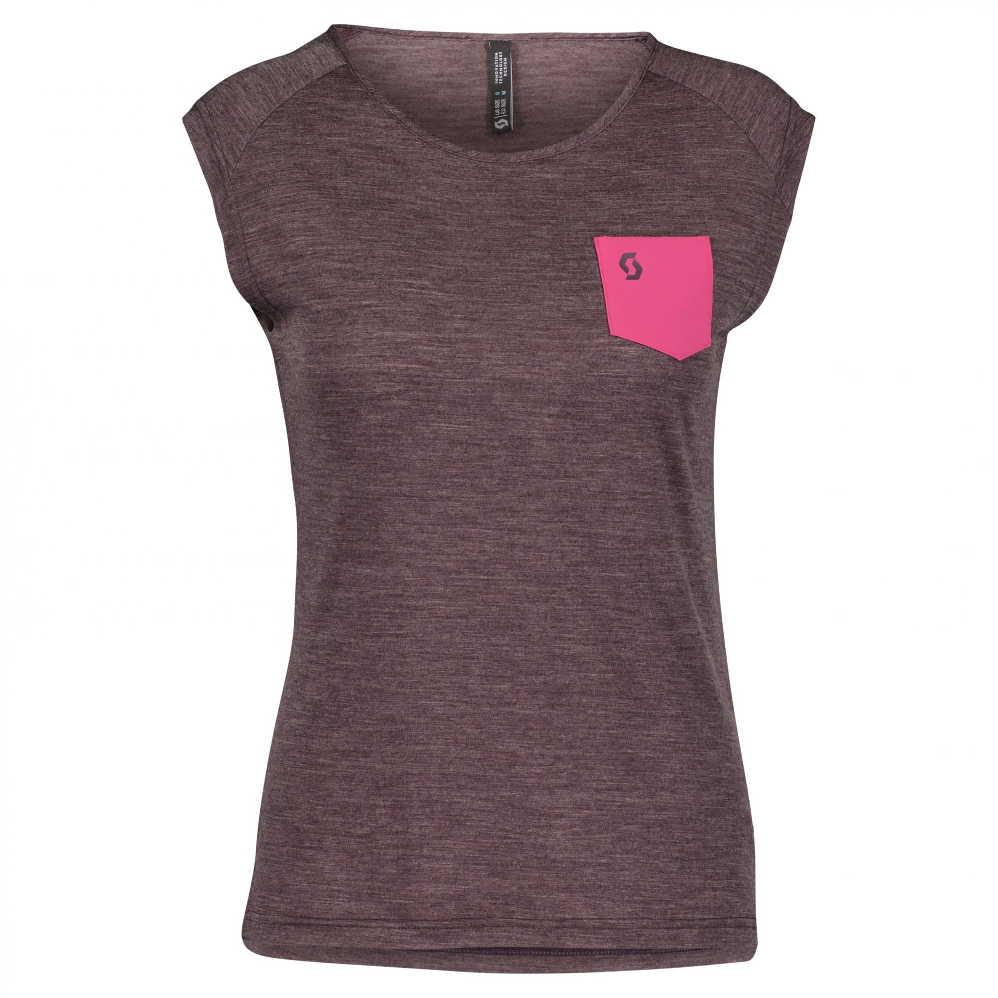 Scott Defined Merino Tank Lila- Female Merino T-Shirts- Grsse XS - Farbe Dark Purple