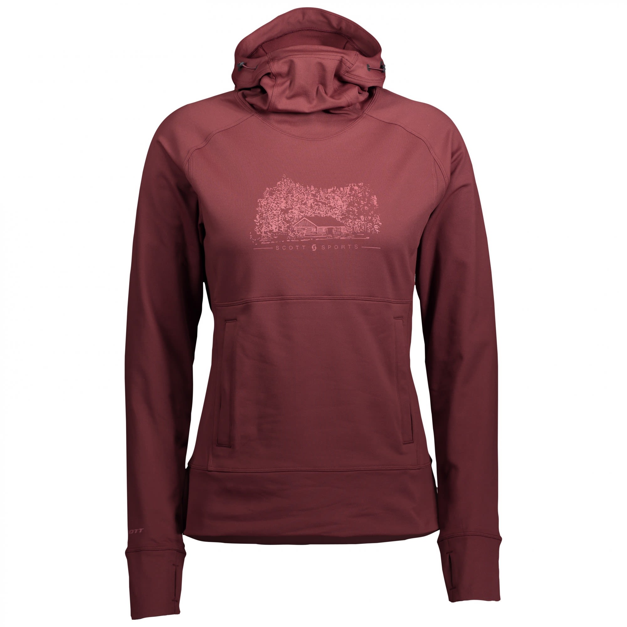 Scott Defined Mid Pullover Rot- Female Fleece- und Powerstretch-Pullover- Grsse XS - Farbe Amaranth Red
