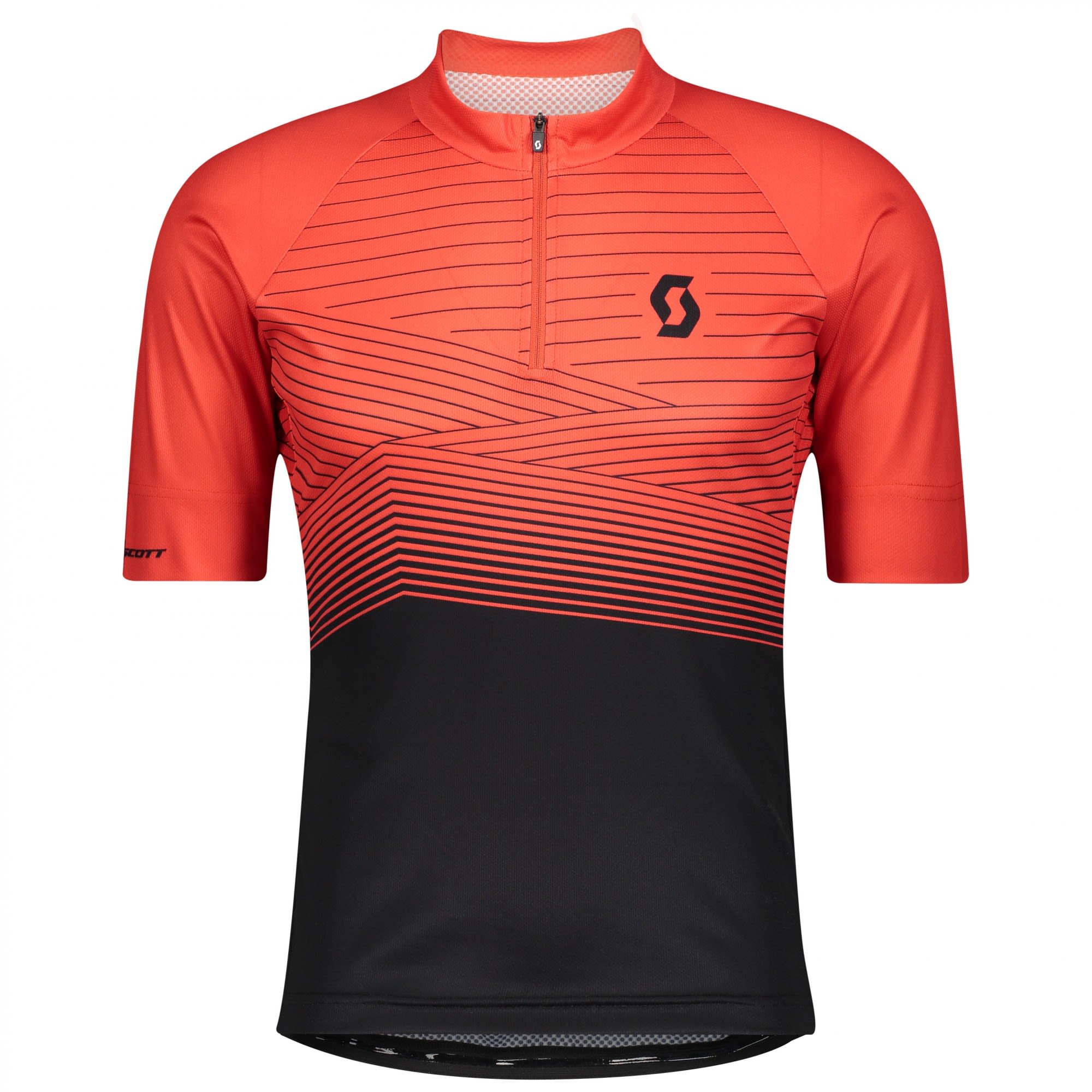 Scott Endurance 20 S-Sl Shirt Colorblock - Rot - Schwarz- Male Kurzarm-Shirts- Grsse S - Farbe Fiery Red - Black