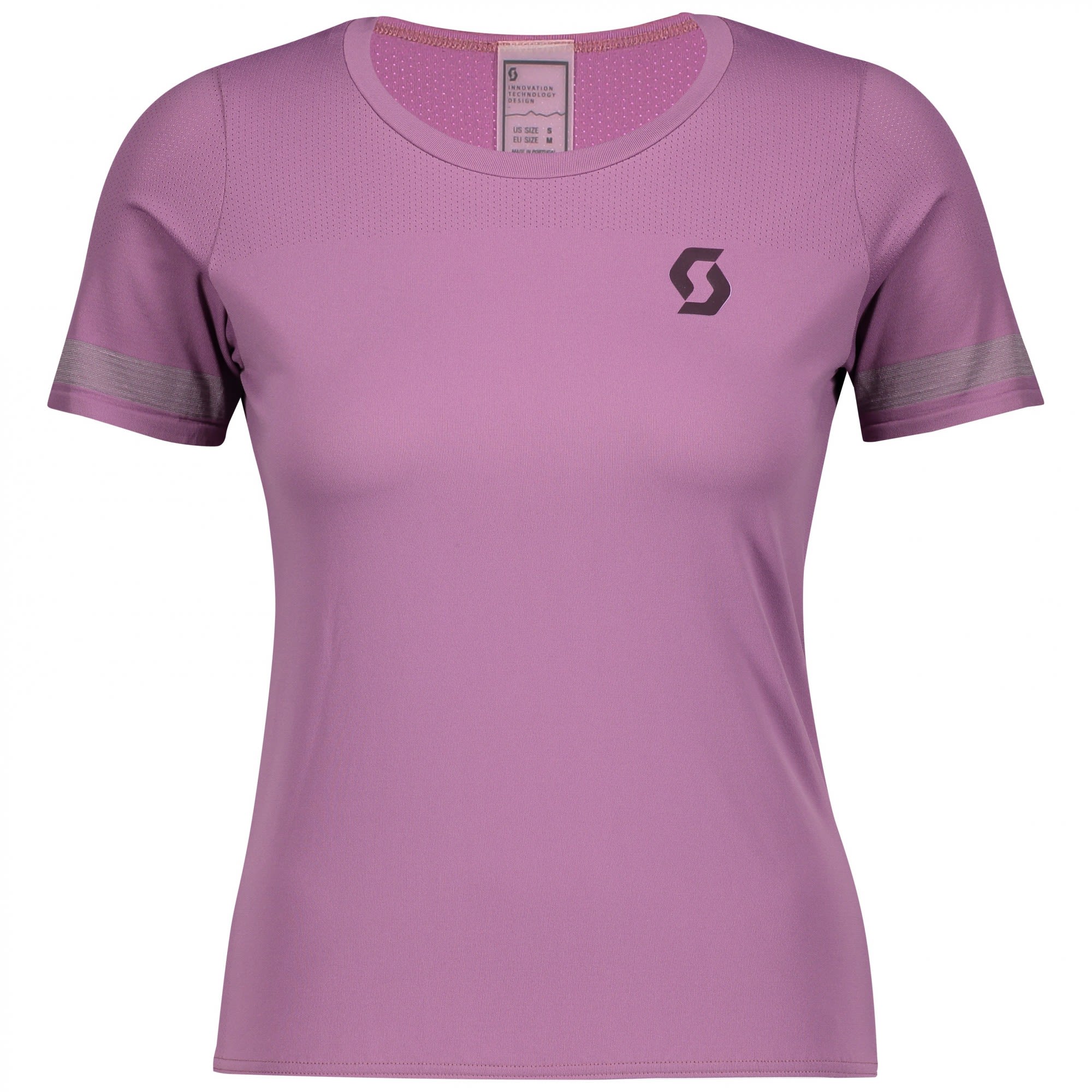 Scott Endurance Knit S-Sl Shirt Pink- Female Kurzarm-Shirts- Grsse L - Farbe Cassis Pink - Maroon Red