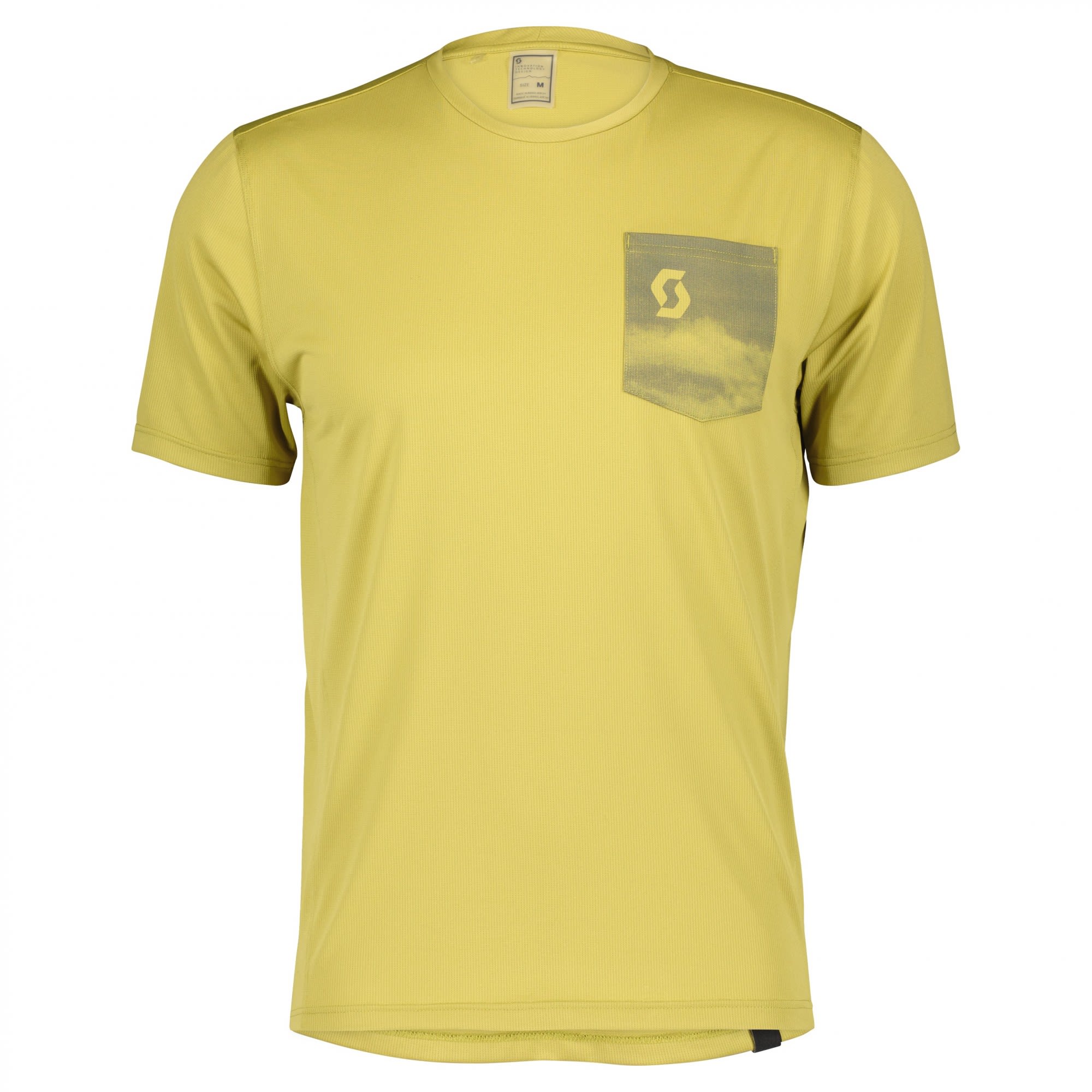 Scott Gravel 20 S-Sl Shirt Gelb- Male Kurzarm-Shirts- Grsse S - Farbe Mud Green - Dark Grey