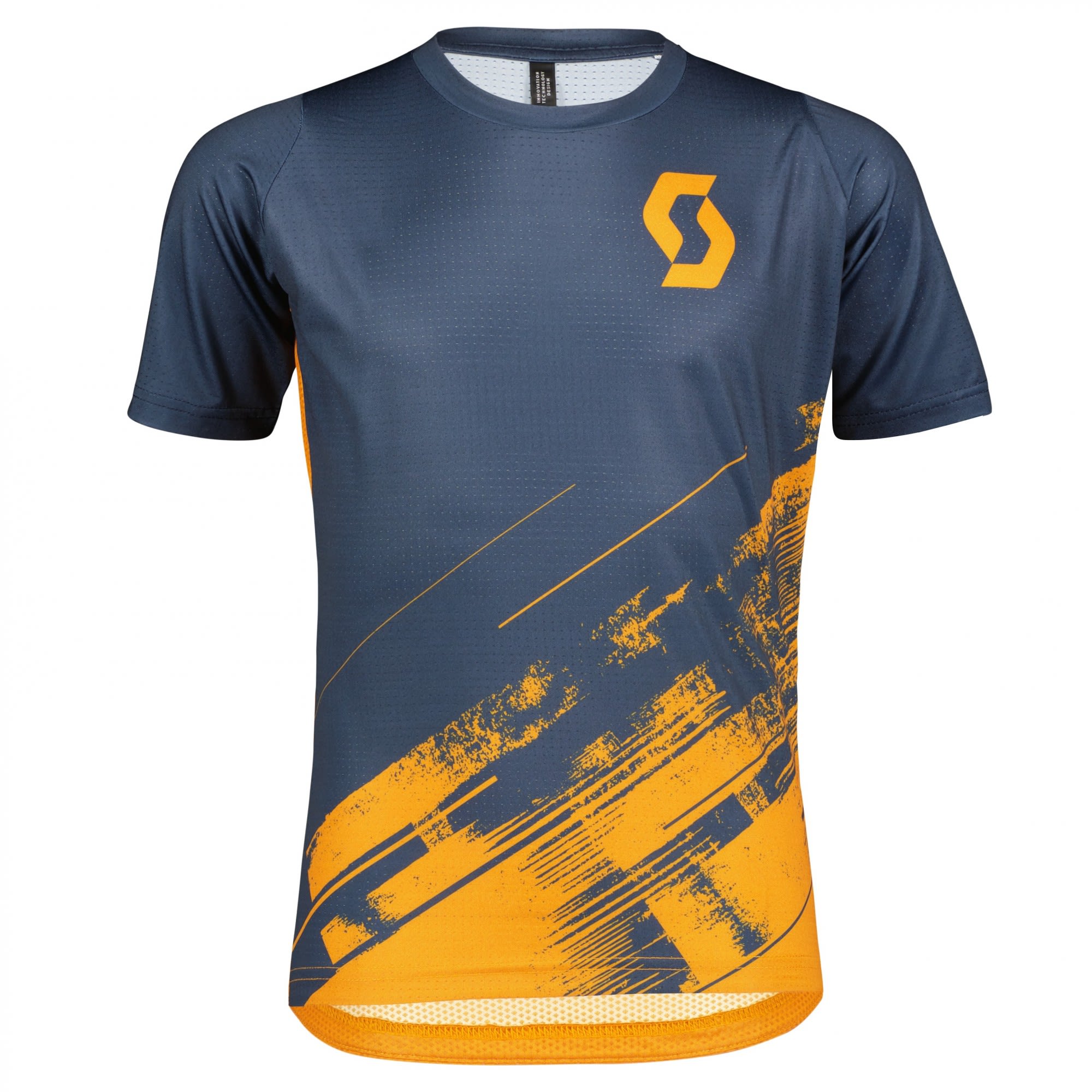 Scott Junior Trail 10 S-Sl Shirt Blau- Kurzarm-Shirts- Grsse 128 - Farbe Copper Orange - Midnight Blue