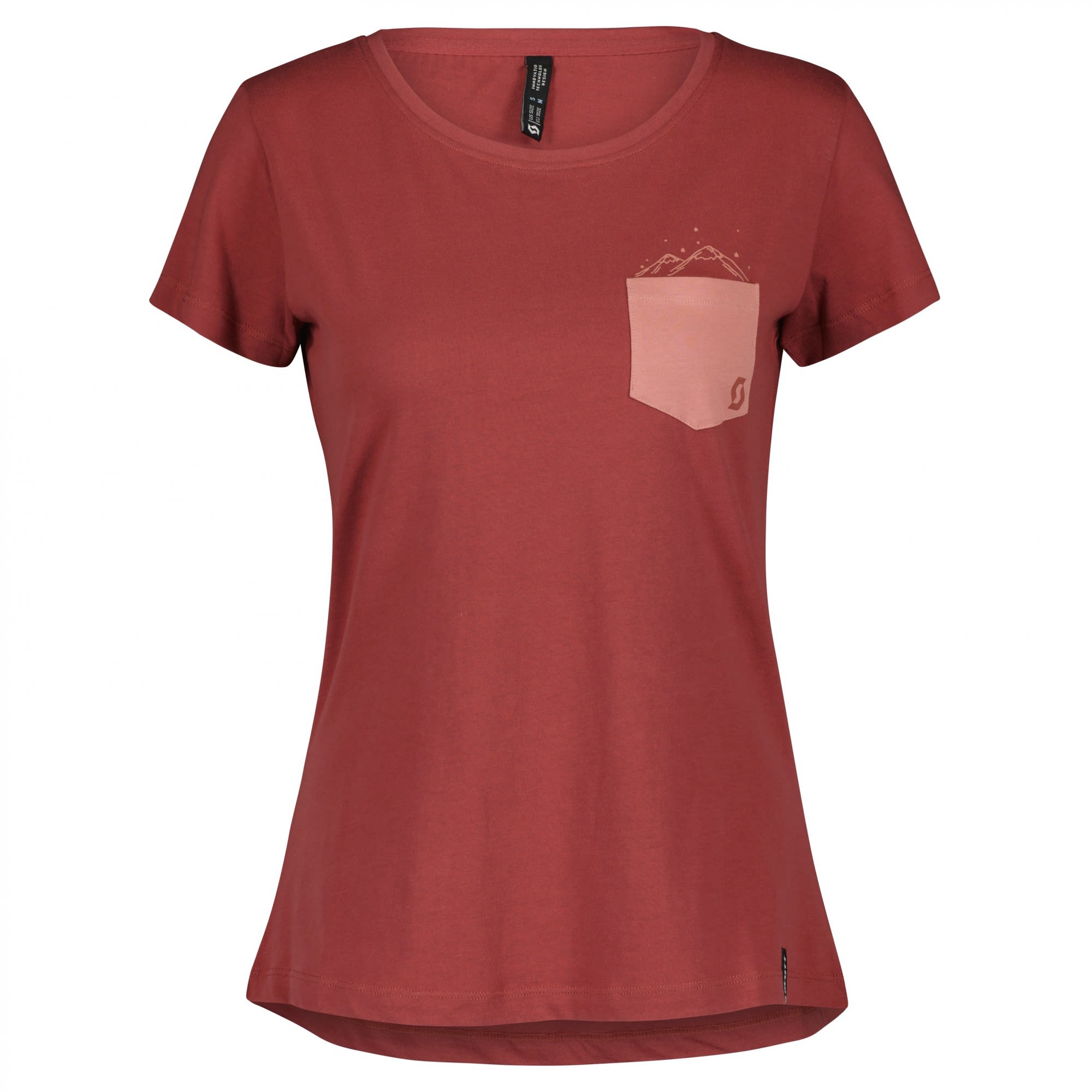 Scott Pocket S-Sl Tee Rot- Female Kurzarm-Shirts- Grsse XS - Farbe Burnt Red